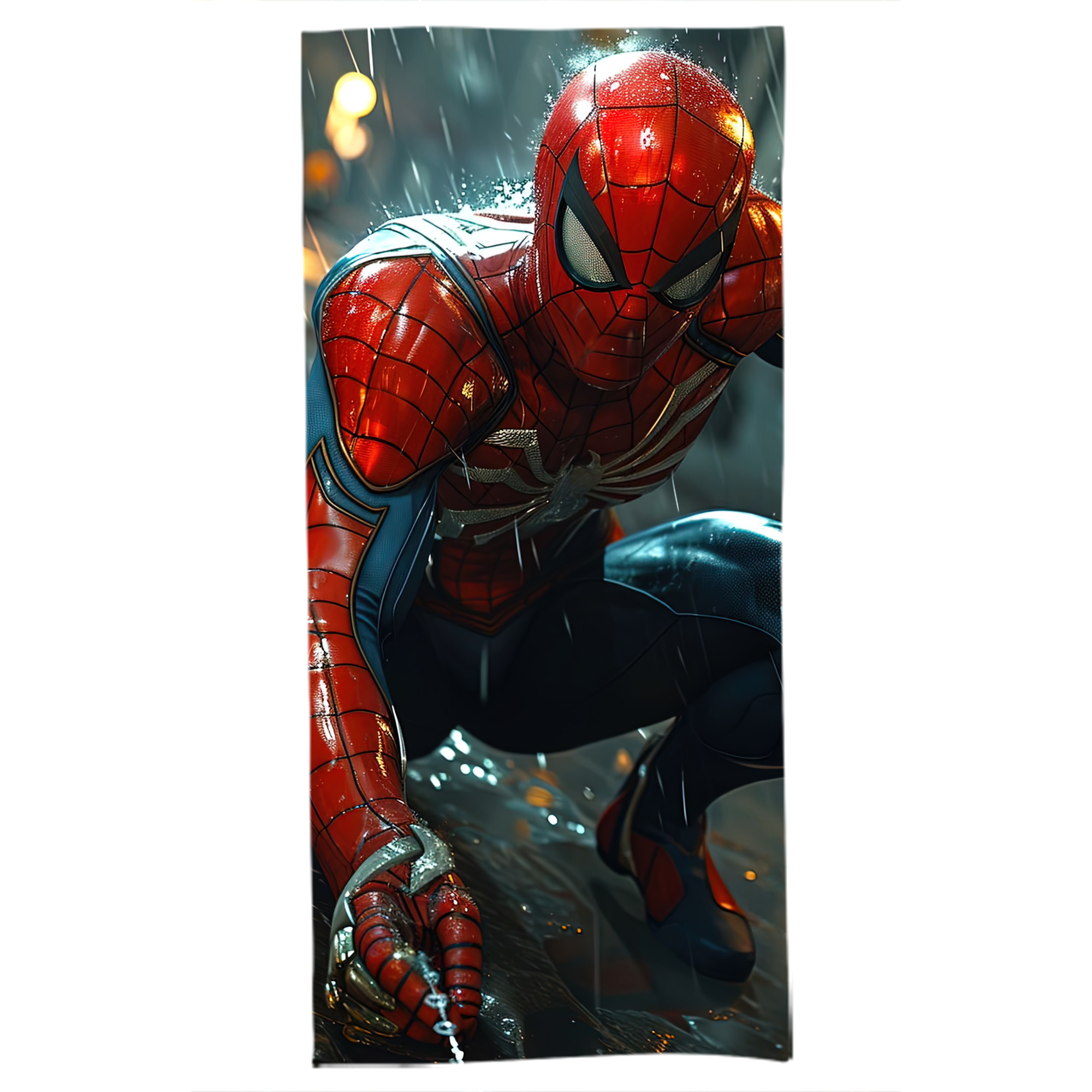 （画像用） Spider Man スパイダーマン 大判バスタオル 70×140cm 吸水速乾 柔らかい肌触り