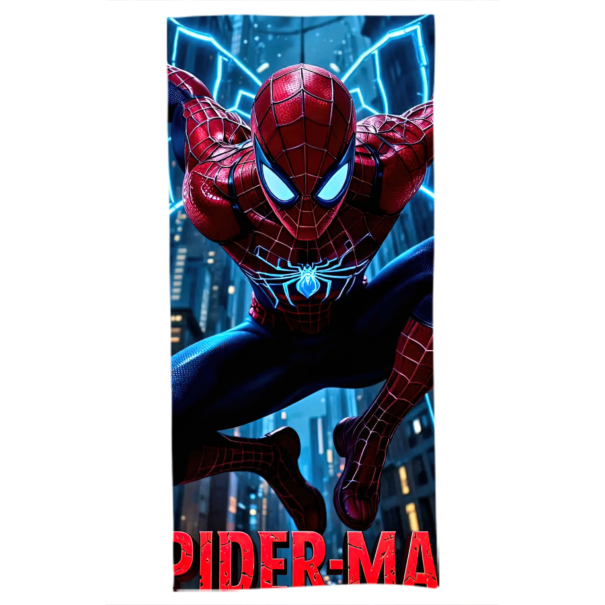 （画像用） Spider Man スパイダーマン 大判バスタオル 70×140cm 吸水速乾 柔らかい肌触り