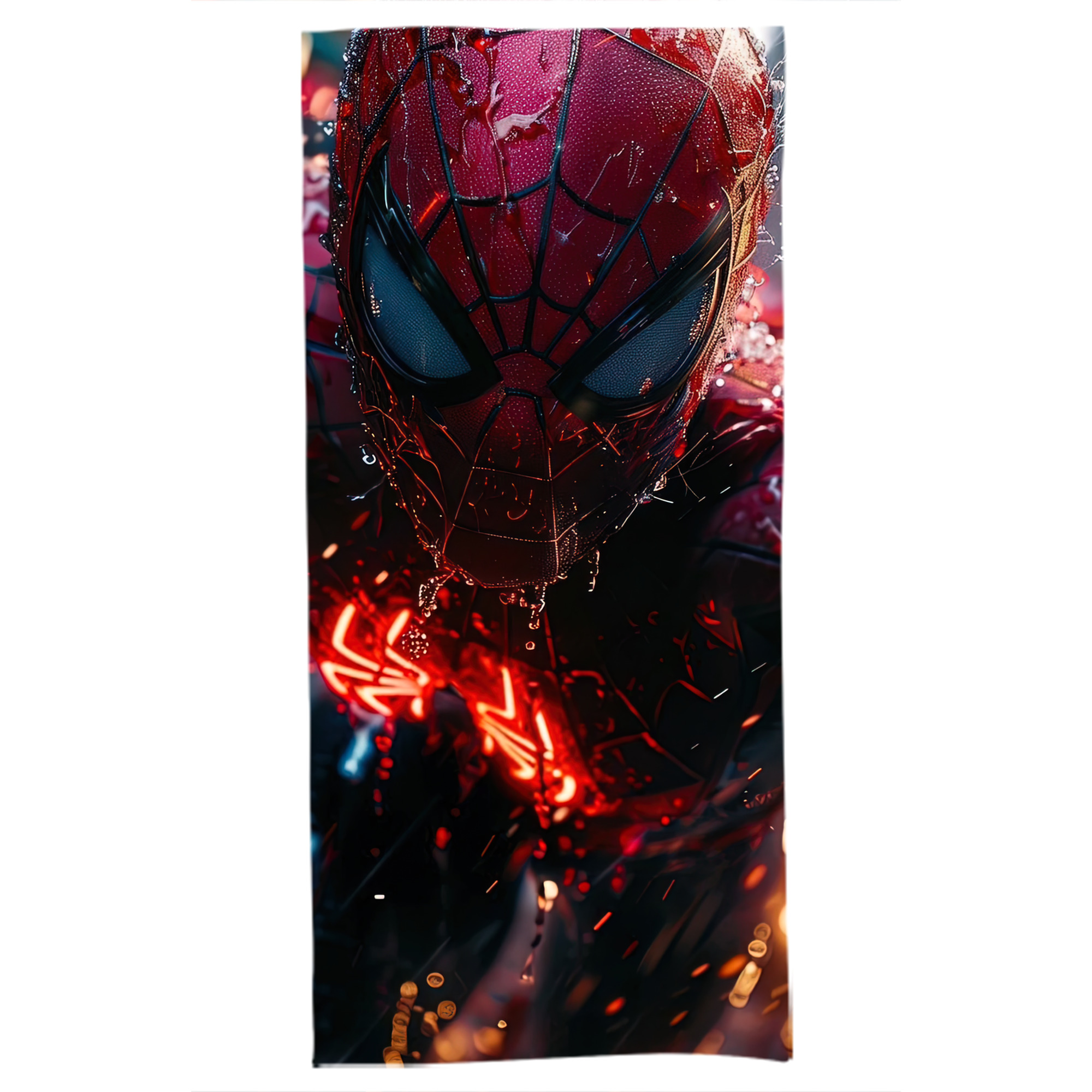 （画像用） Spider Man スパイダーマン 大判バスタオル 70×140cm 吸水速乾 柔らかい肌触り