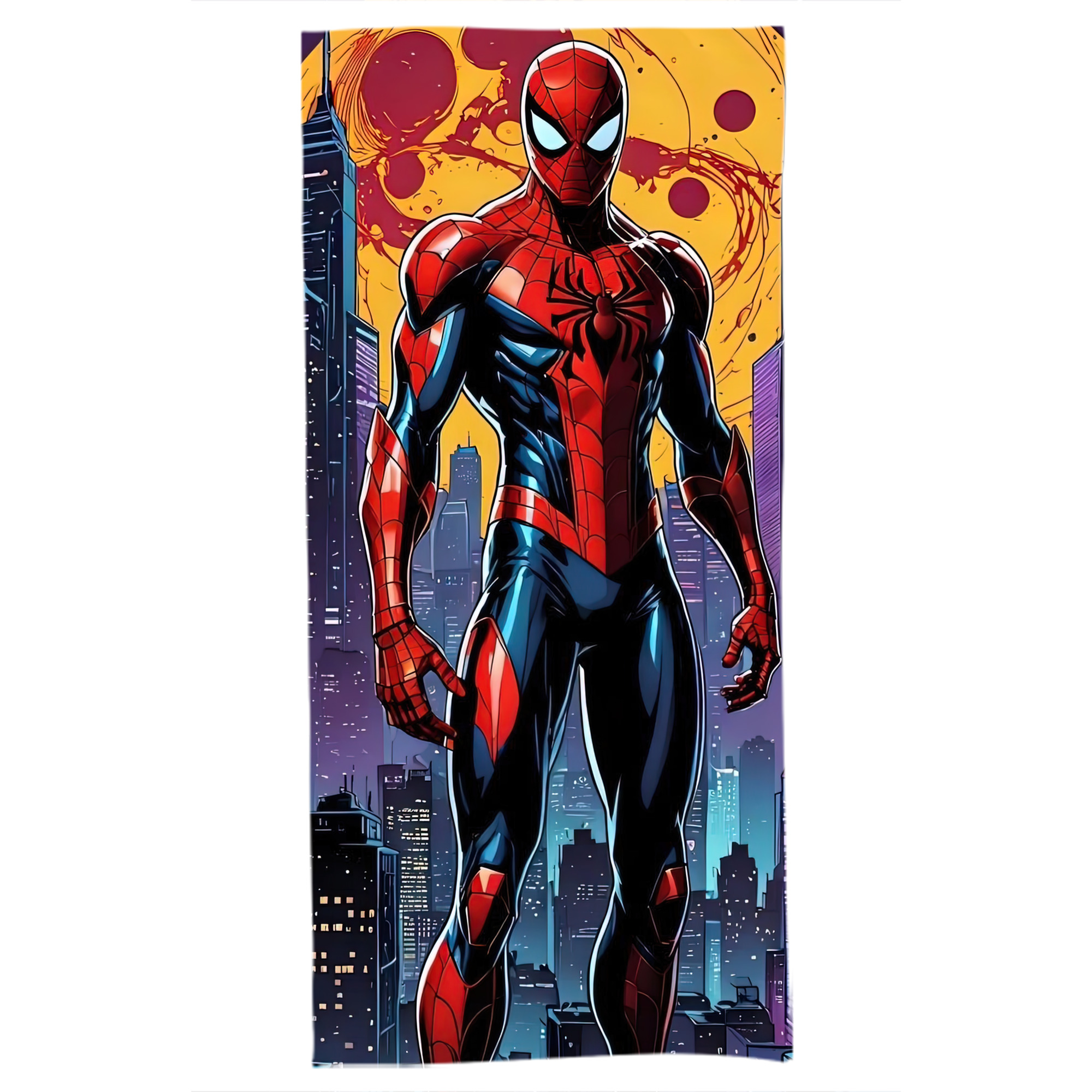 （画像用） Spider Man スパイダーマン 大判バスタオル 70×140cm 吸水速乾 柔らかい肌触り