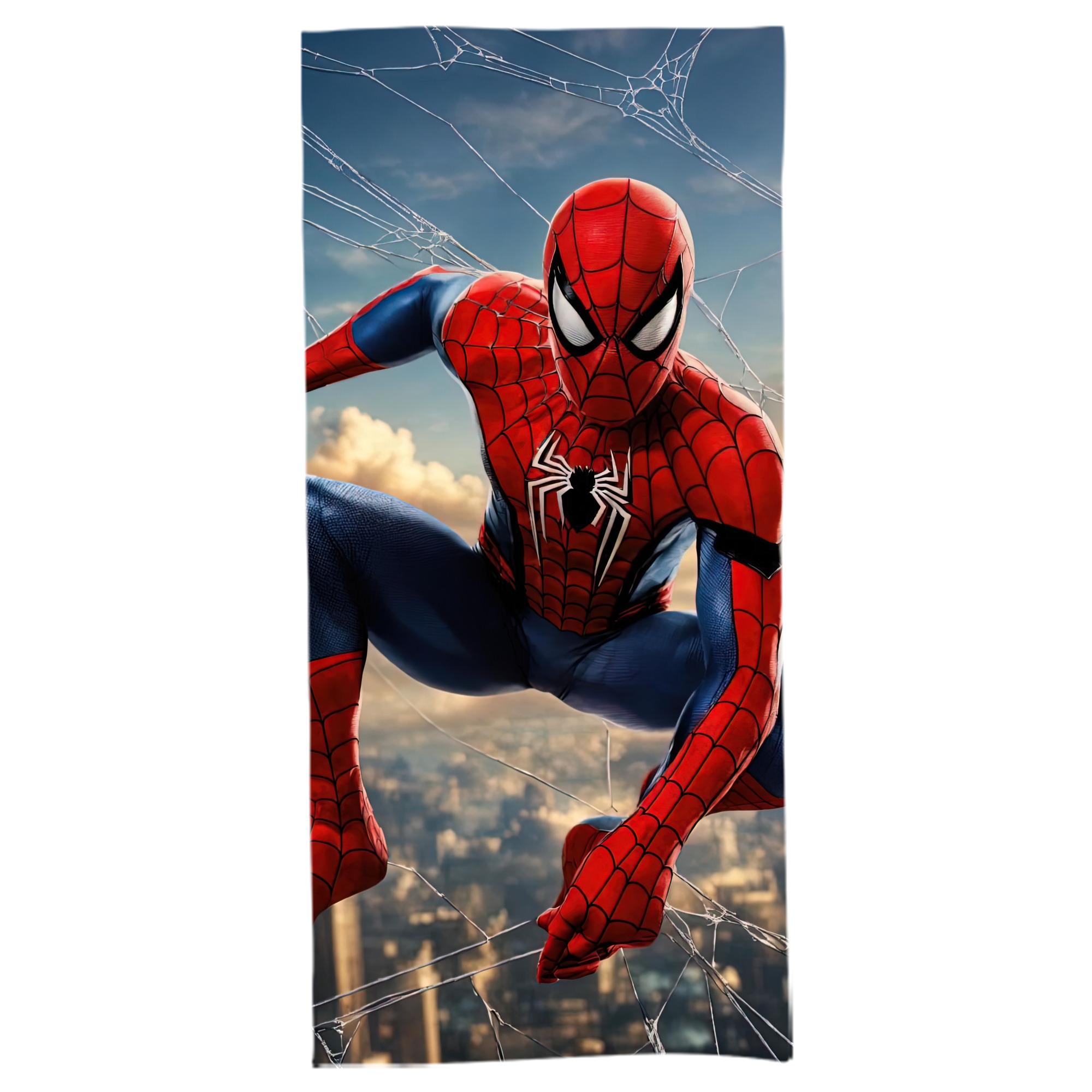 （画像用） Spider Man スパイダーマン 大判バスタオル 70×140cm 吸水速乾 柔らかい肌触り