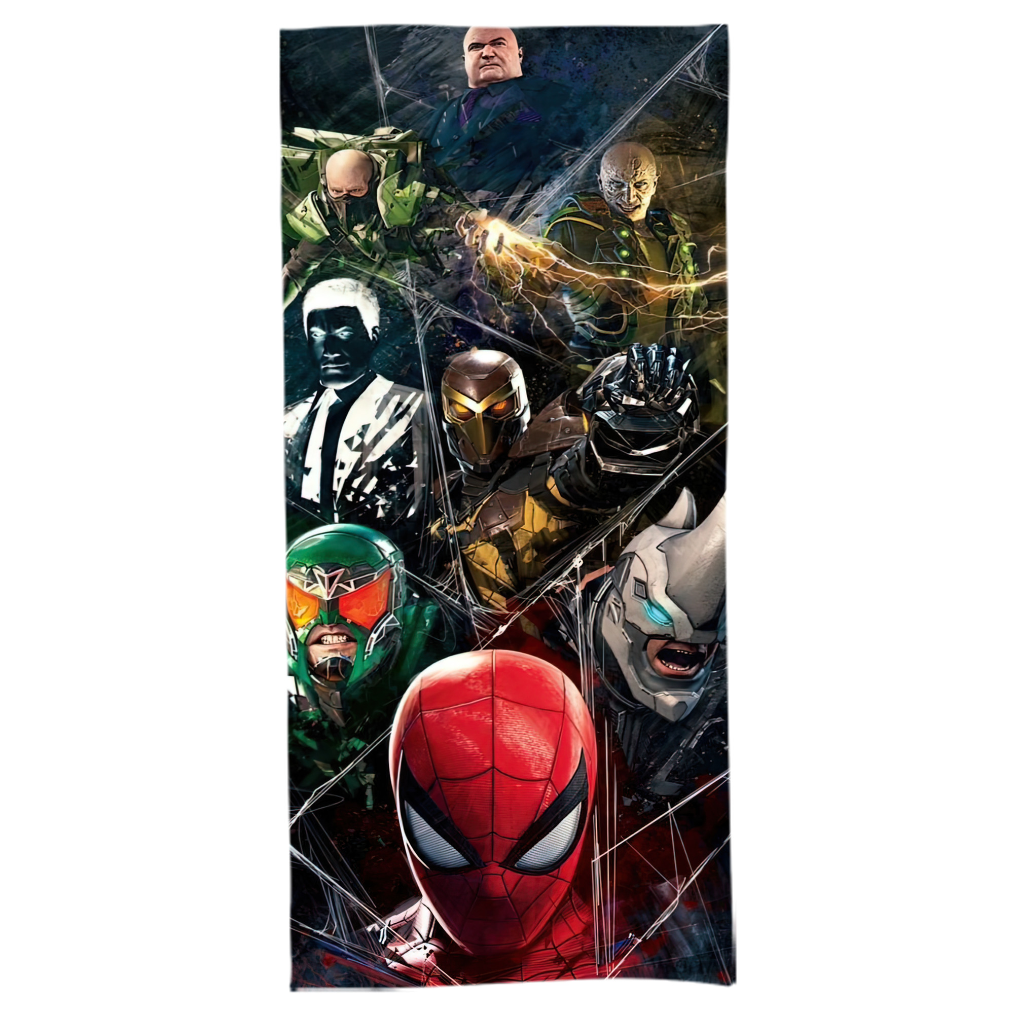 （画像用） Spider Man スパイダーマン 大判バスタオル 70×140cm 吸水速乾 柔らかい肌触り