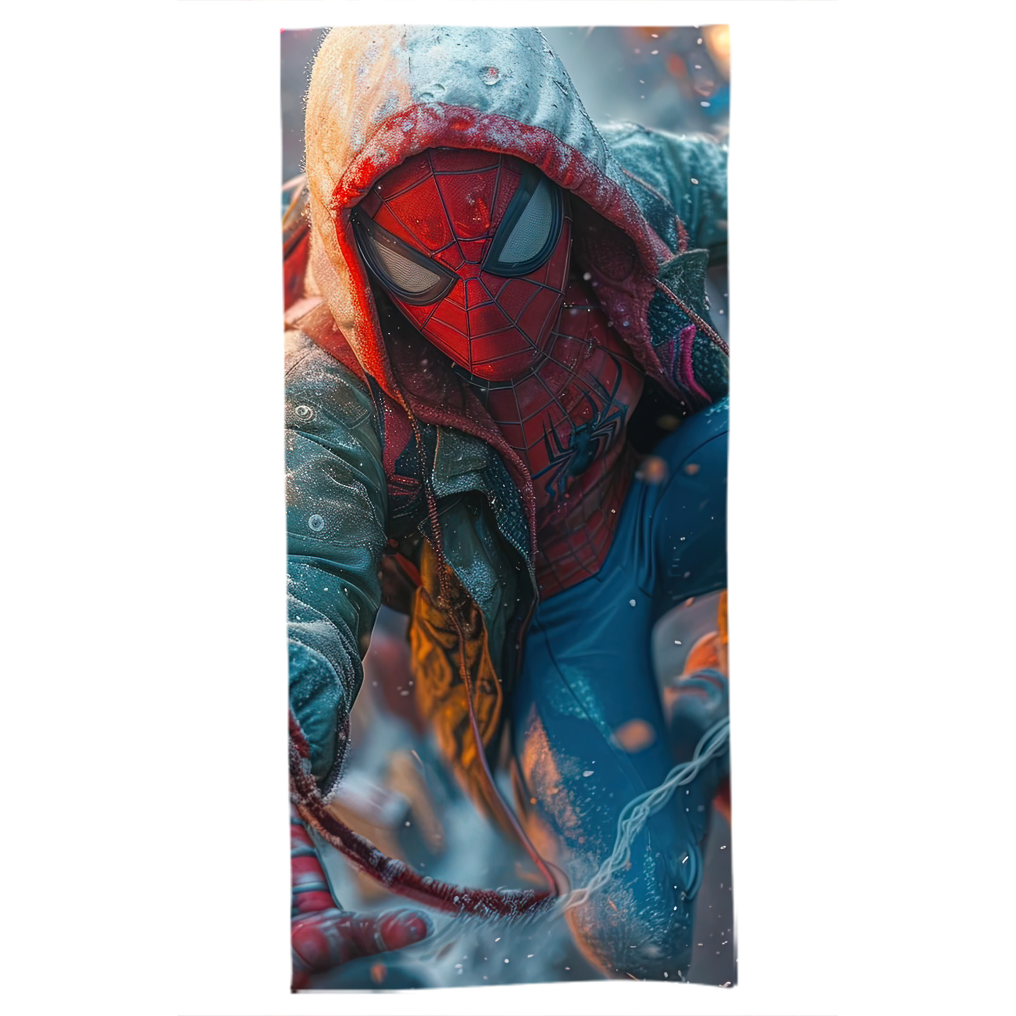 （画像用） Spider Man スパイダーマン 大判バスタオル 70×140cm 吸水速乾 柔らかい肌触り