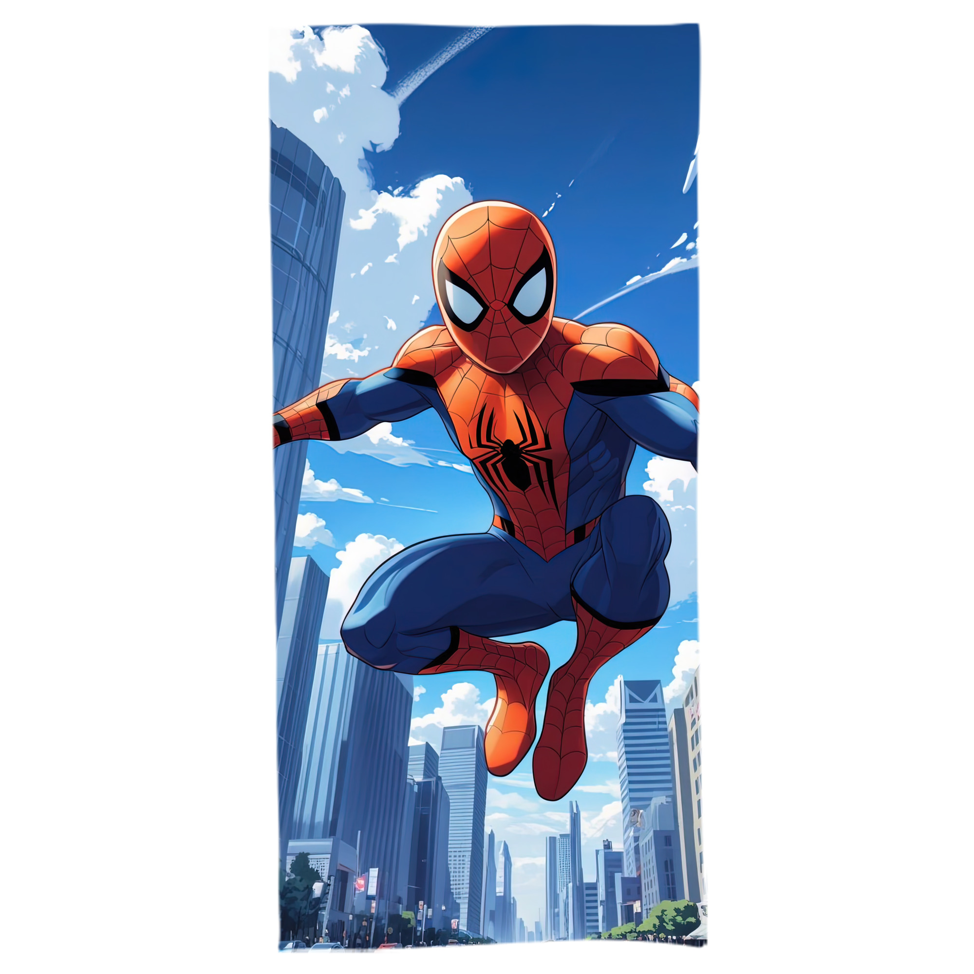 （画像用） Spider Man スパイダーマン 大判バスタオル 70×140cm 吸水速乾 柔らかい肌触り