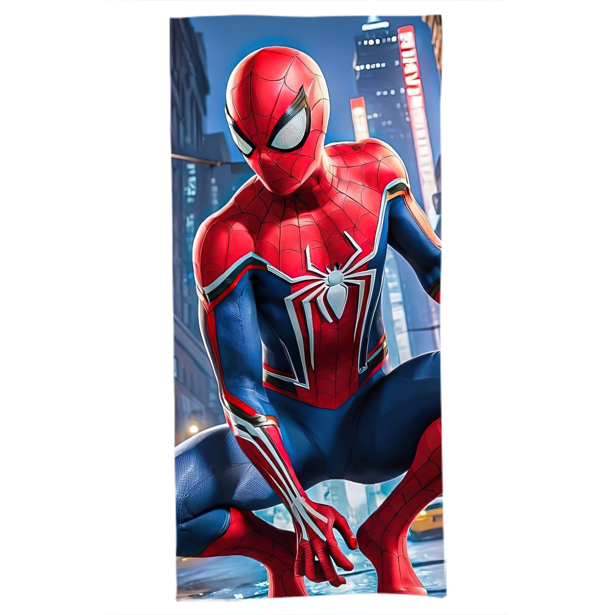 （画像用） Spider Man スパイダーマン 大判バスタオル 70×140cm 吸水速乾 柔らかい肌触り