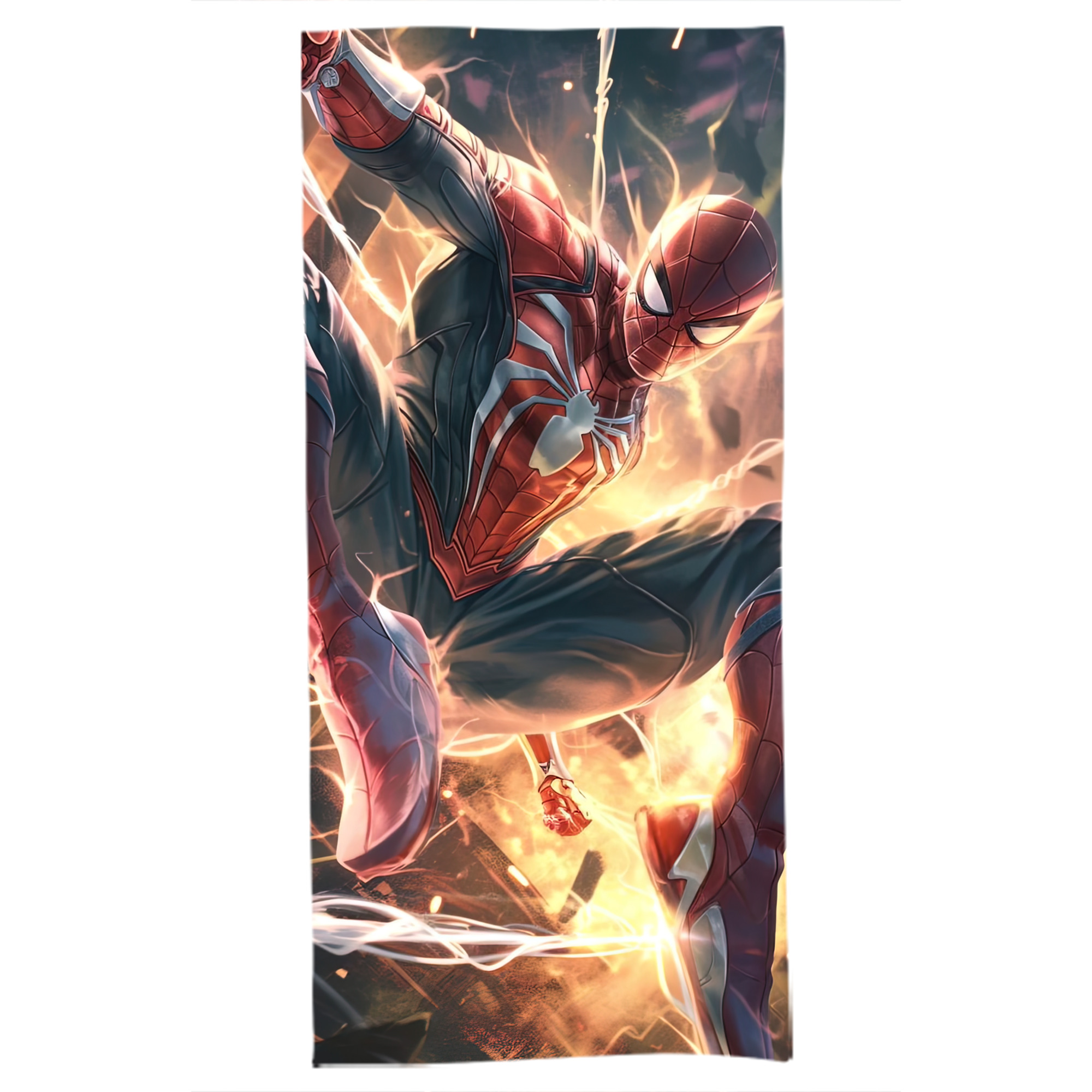 （画像用） Spider Man スパイダーマン 大判バスタオル 70×140cm 吸水速乾 柔らかい肌触り