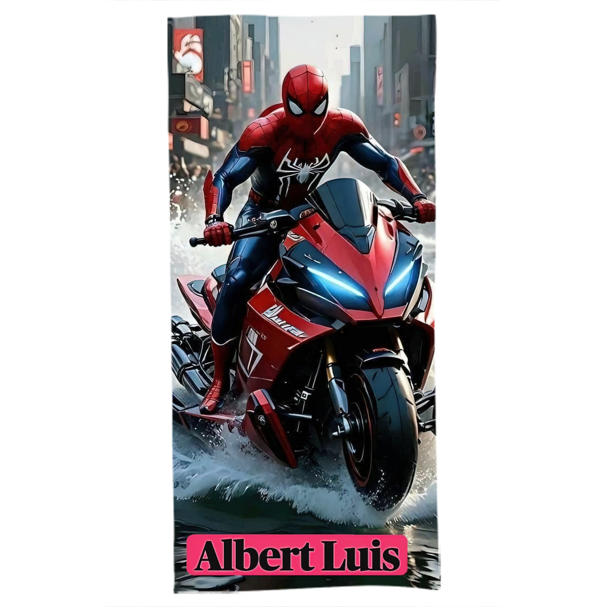 （画像用） Spider Man スパイダーマン 大判バスタオル 70×140cm 吸水速乾 柔らかい肌触り
