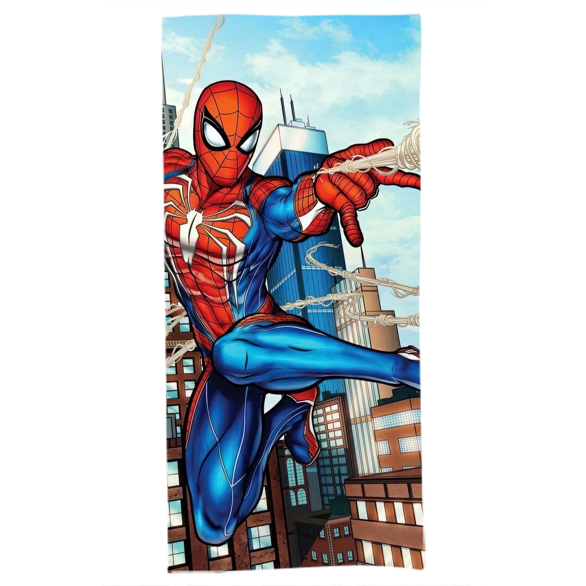 （画像用） Spider Man スパイダーマン 大判バスタオル 70×140cm 吸水速乾 柔らかい肌触り