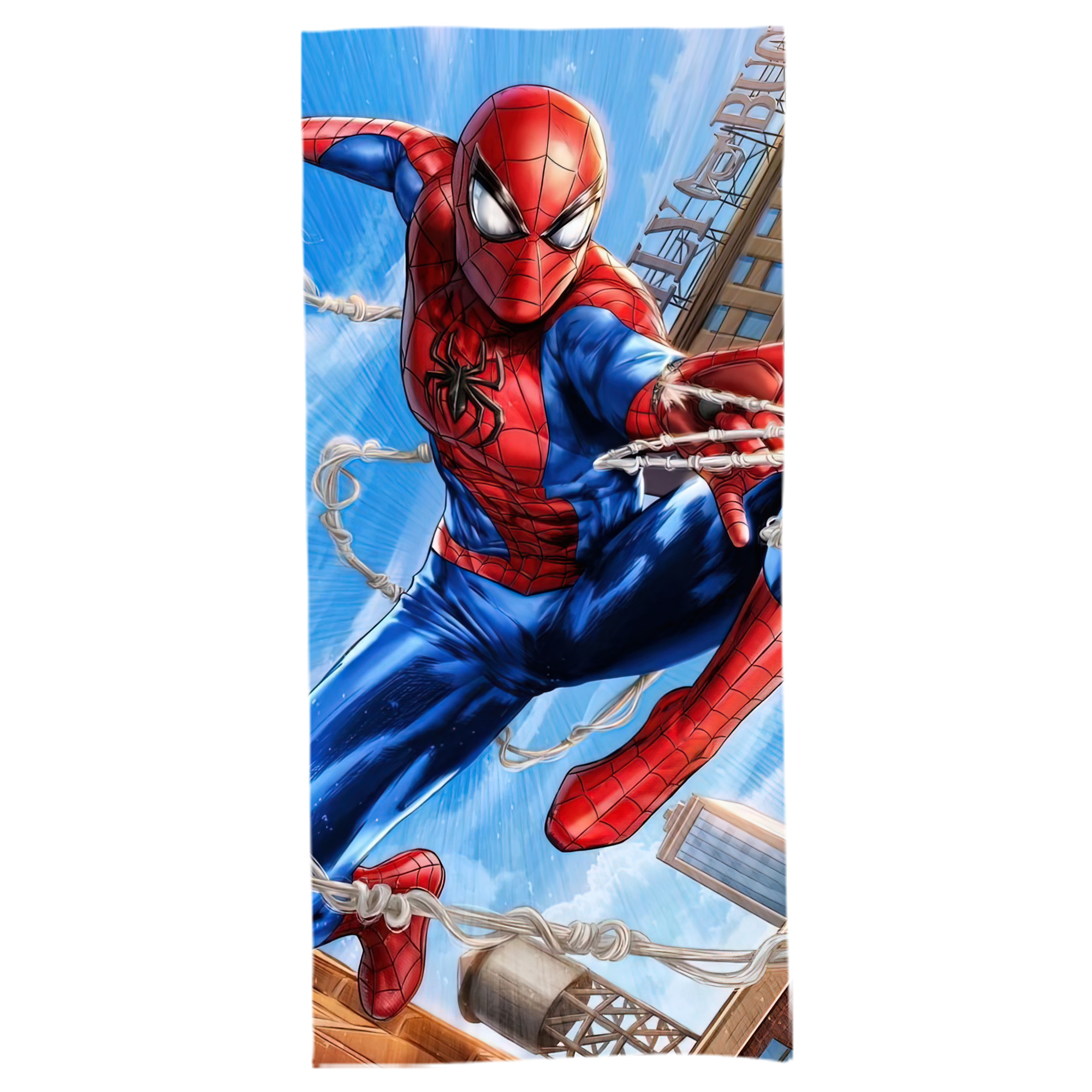（画像用） Spider Man スパイダーマン 大判バスタオル 70×140cm 吸水速乾 柔らかい肌触り