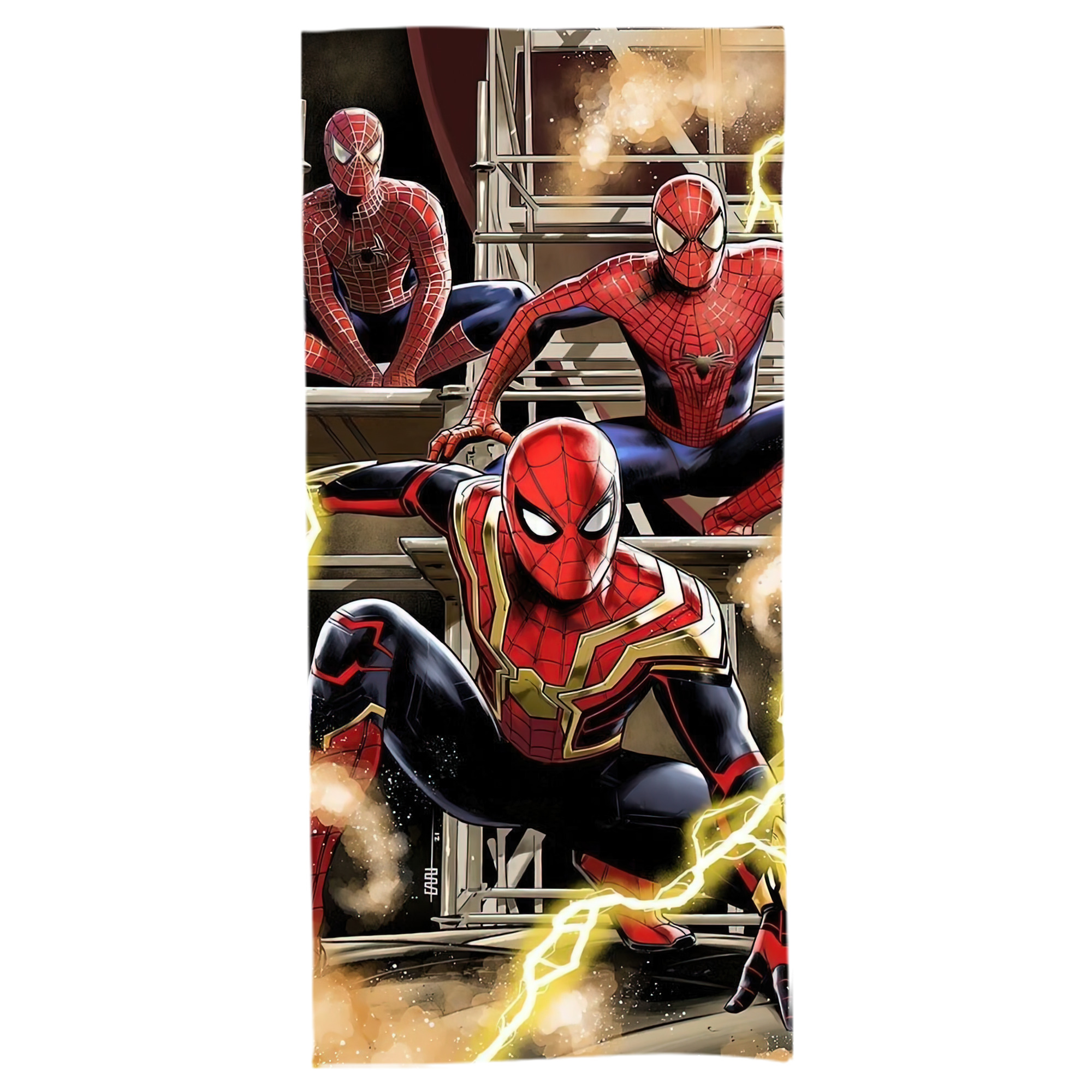 （画像用） Spider Man スパイダーマン 大判バスタオル 70×140cm 吸水速乾 柔らかい肌触り