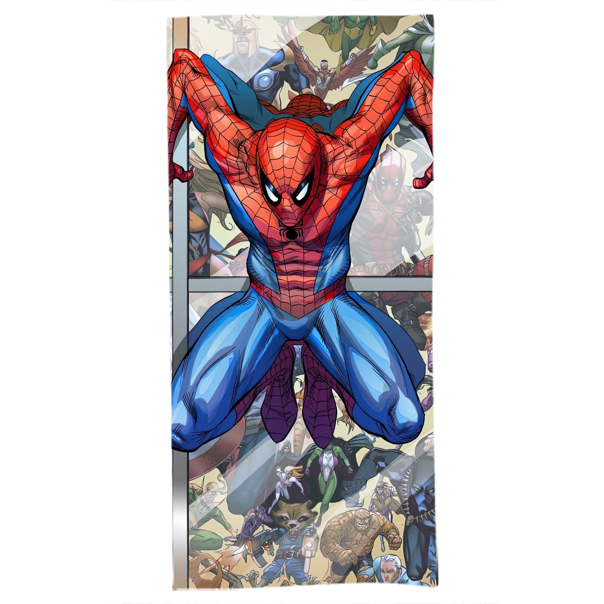 （画像用） Spider Man スパイダーマン 大判バスタオル 70×140cm 吸水速乾 柔らかい肌触り