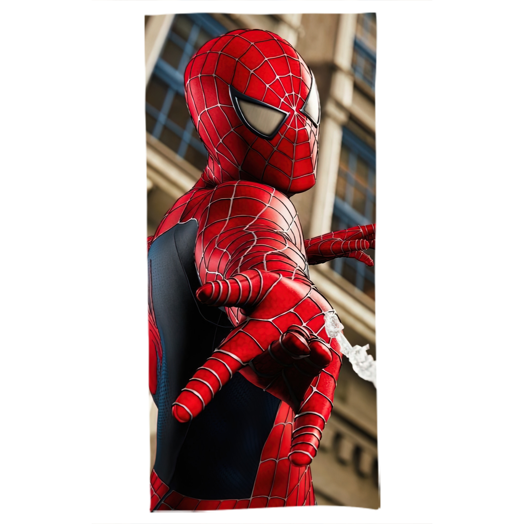 （画像用） Spider Man スパイダーマン 大判バスタオル 70×140cm 吸水速乾 柔らかい肌触り