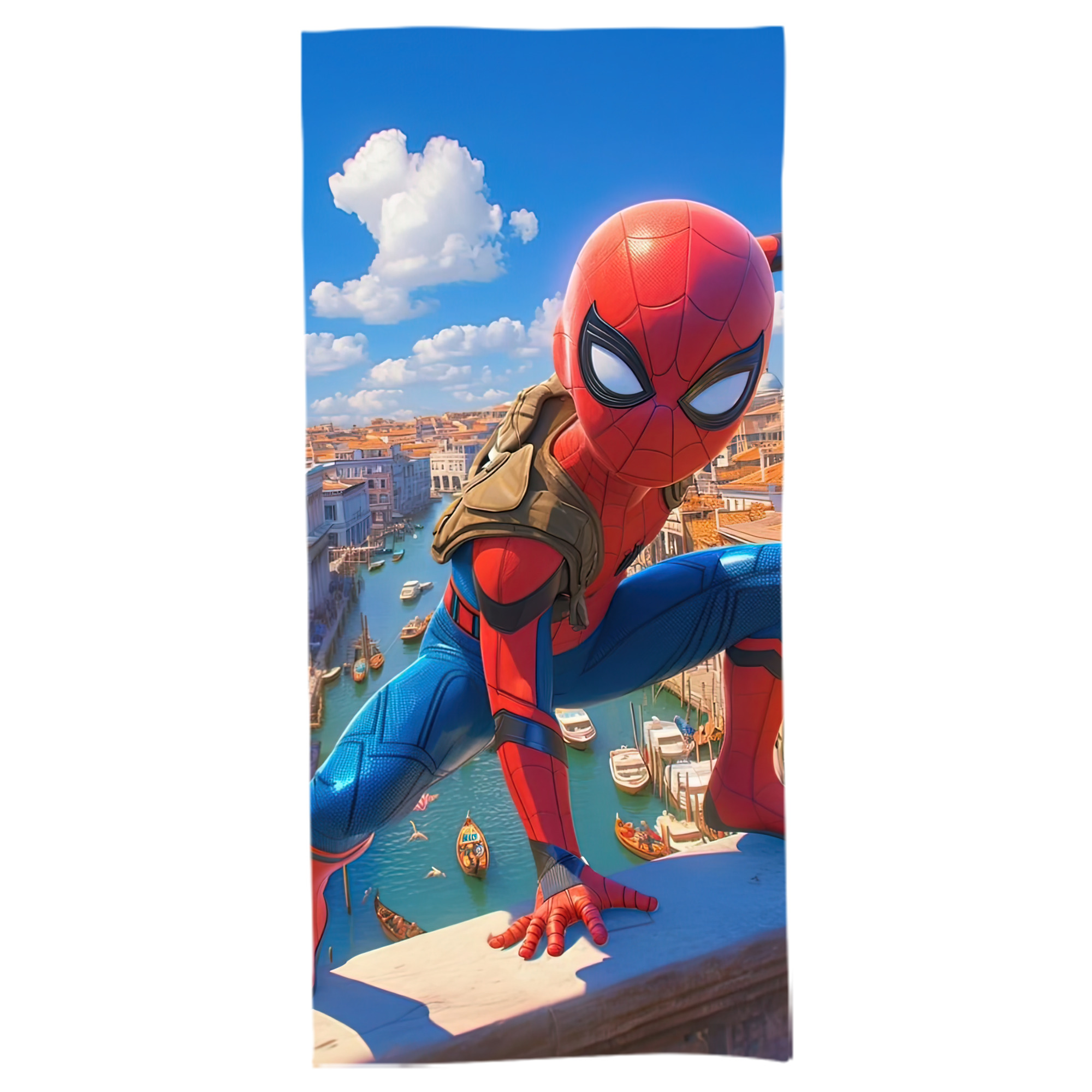 （画像用） Spider Man スパイダーマン 大判バスタオル 70×140cm 吸水速乾 柔らかい肌触り