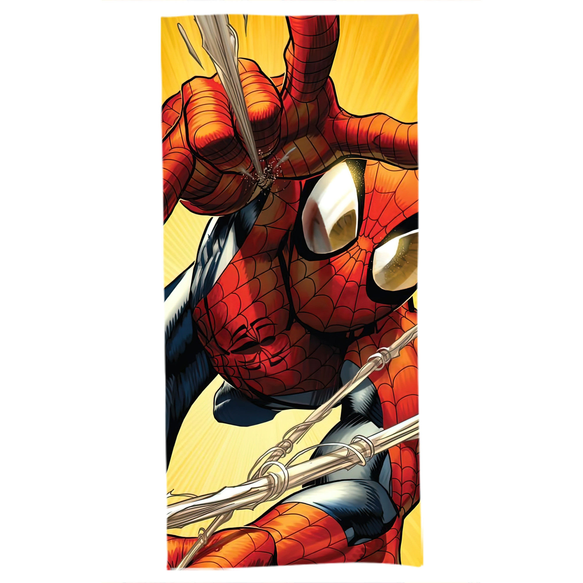 （画像用） Spider Man スパイダーマン 大判バスタオル 70×140cm 吸水速乾 柔らかい肌触り