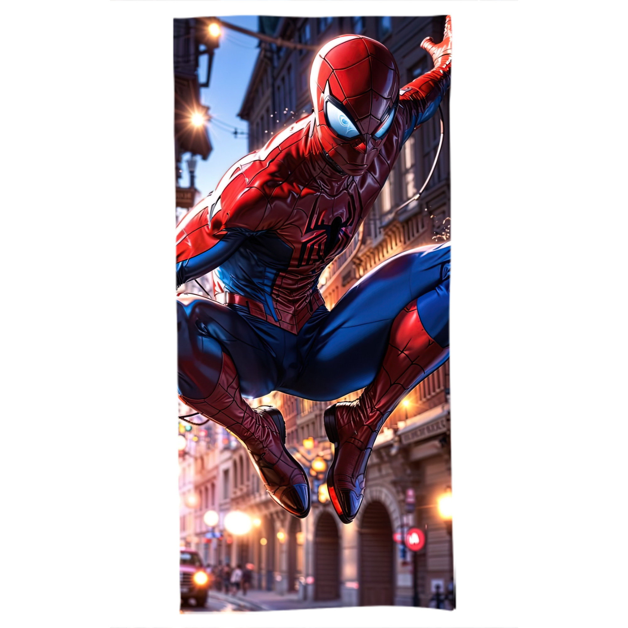 （画像用） Spider Man スパイダーマン 大判バスタオル 70×140cm 吸水速乾 柔らかい肌触り