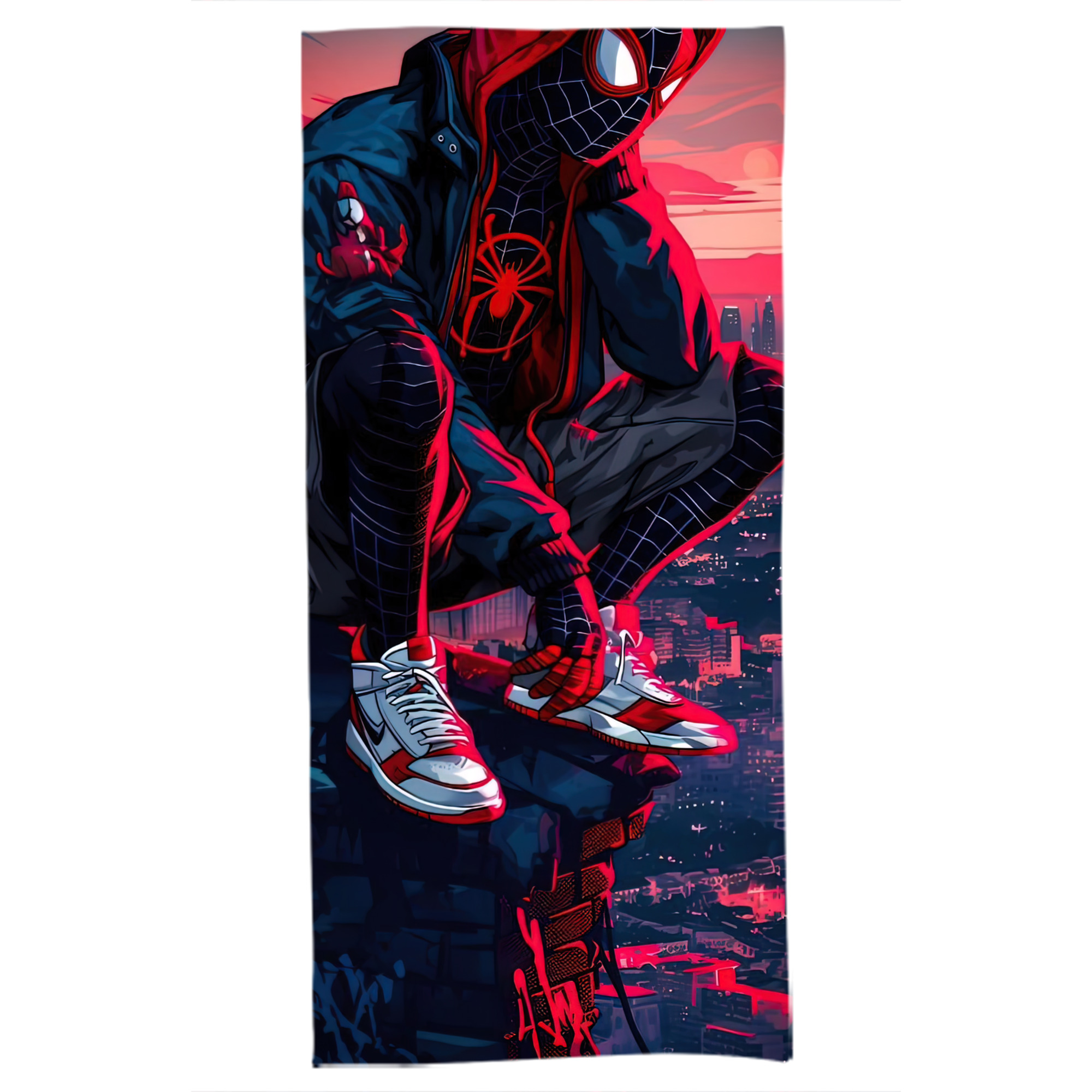 （画像用） Spider Man スパイダーマン 大判バスタオル 70×140cm 吸水速乾 柔らかい肌触り