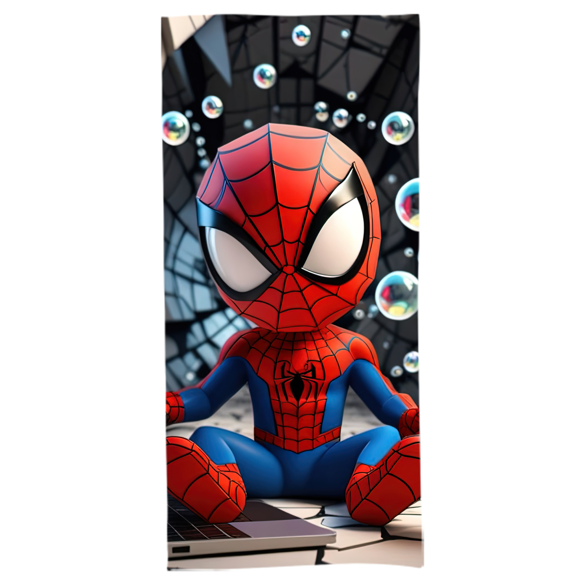 （画像用） Spider Man スパイダーマン 大判バスタオル 70×140cm 吸水速乾 柔らかい肌触り