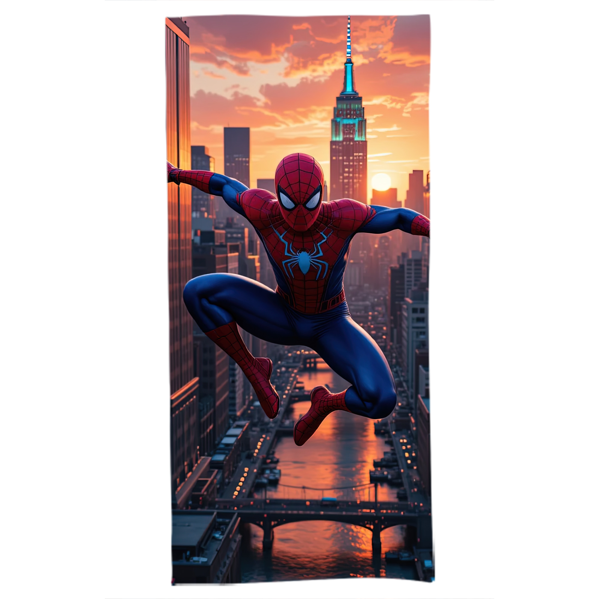 （画像用） Spider Man スパイダーマン 大判バスタオル 70×140cm 吸水速乾 柔らかい肌触り