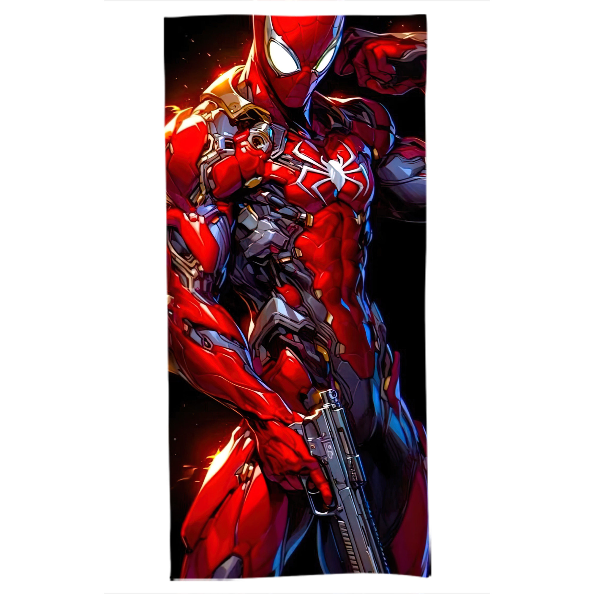 （画像用） Spider Man スパイダーマン 大判バスタオル 70×140cm 吸水速乾 柔らかい肌触り