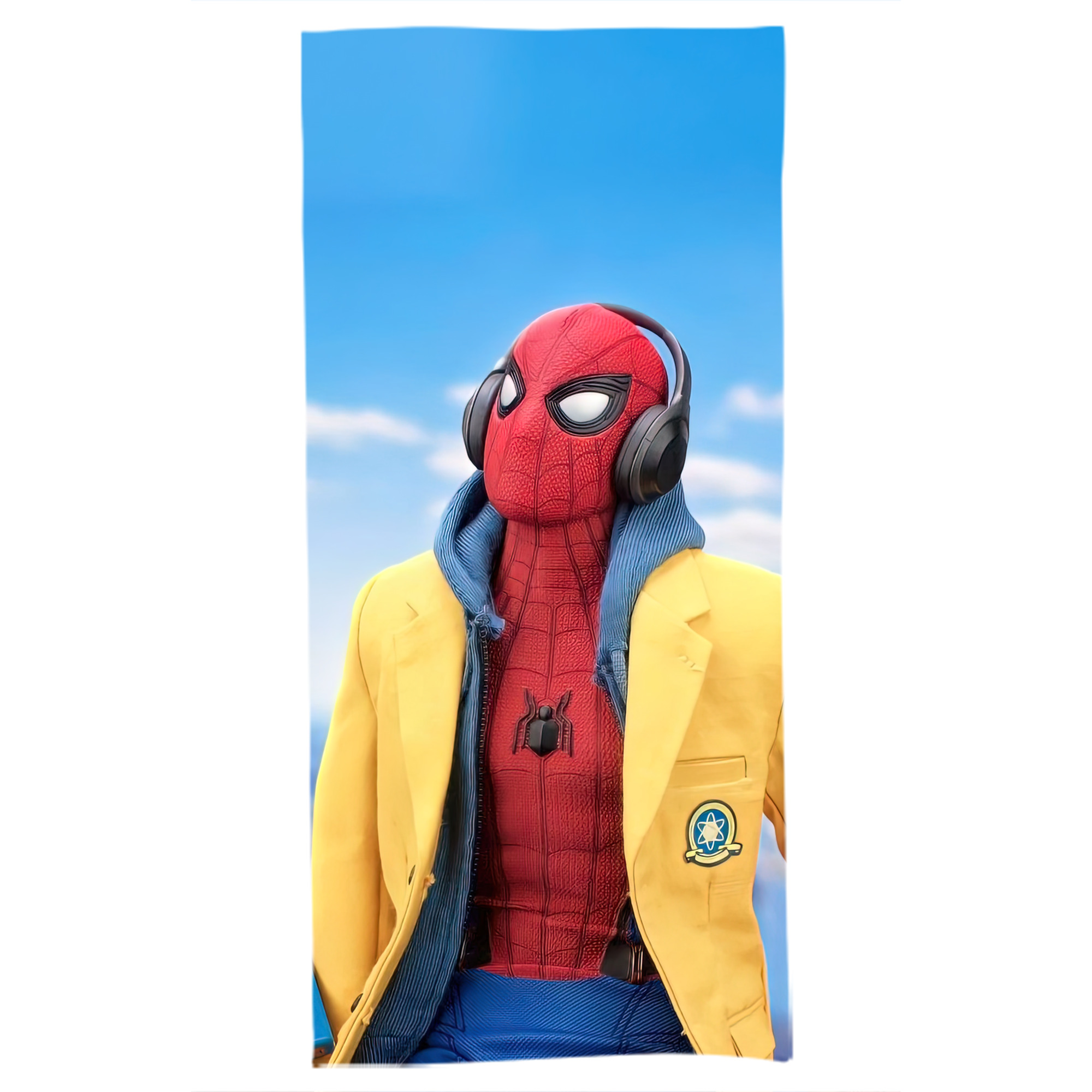 （画像用） Spider Man スパイダーマン 大判バスタオル 70×140cm 吸水速乾 柔らかい肌触り