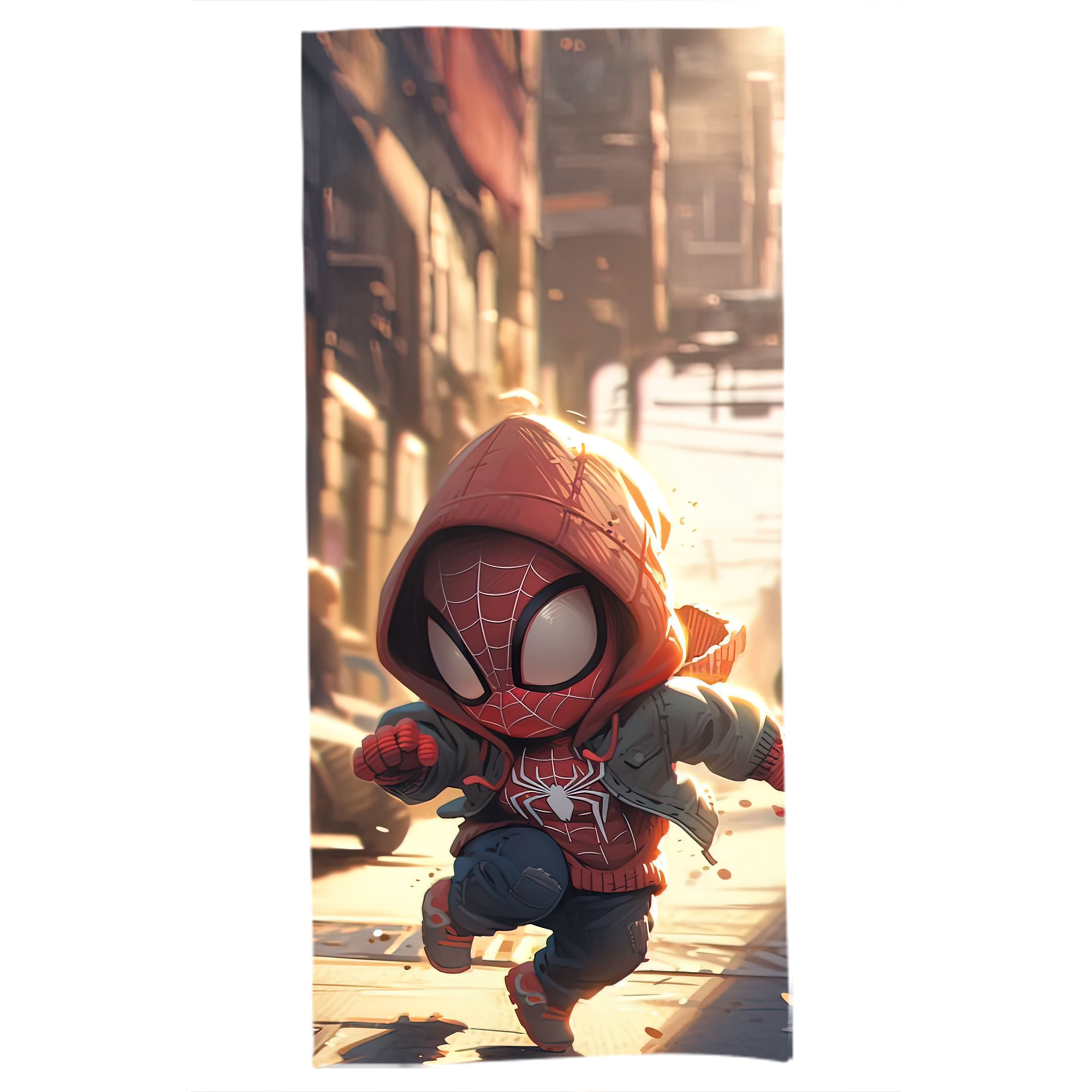 （画像用） Spider Man スパイダーマン 大判バスタオル 70×140cm 吸水速乾 柔らかい肌触り