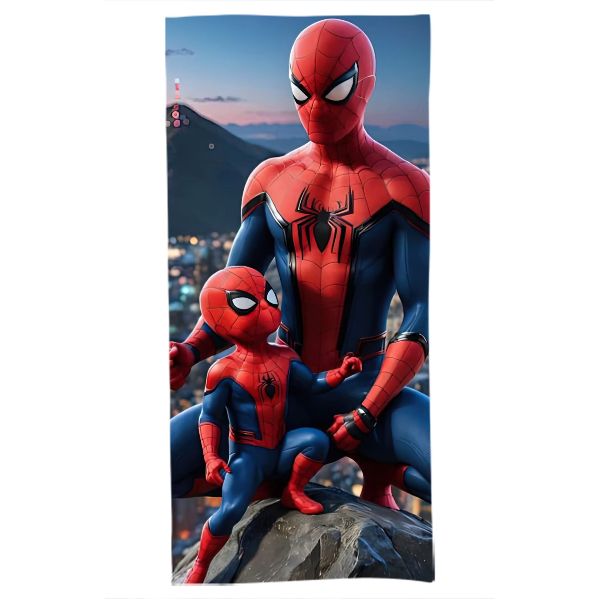 （画像用） Spider Man スパイダーマン 大判バスタオル 70×140cm 吸水速乾 柔らかい肌触り