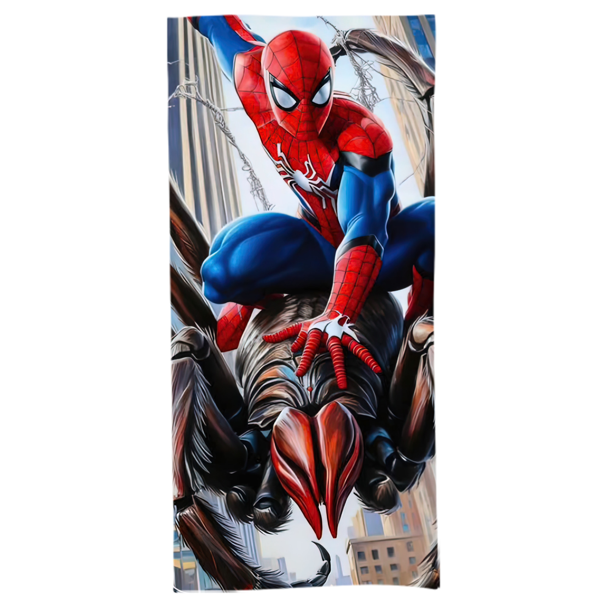 （画像用） Spider Man スパイダーマン 大判バスタオル 70×140cm 吸水速乾 柔らかい肌触り