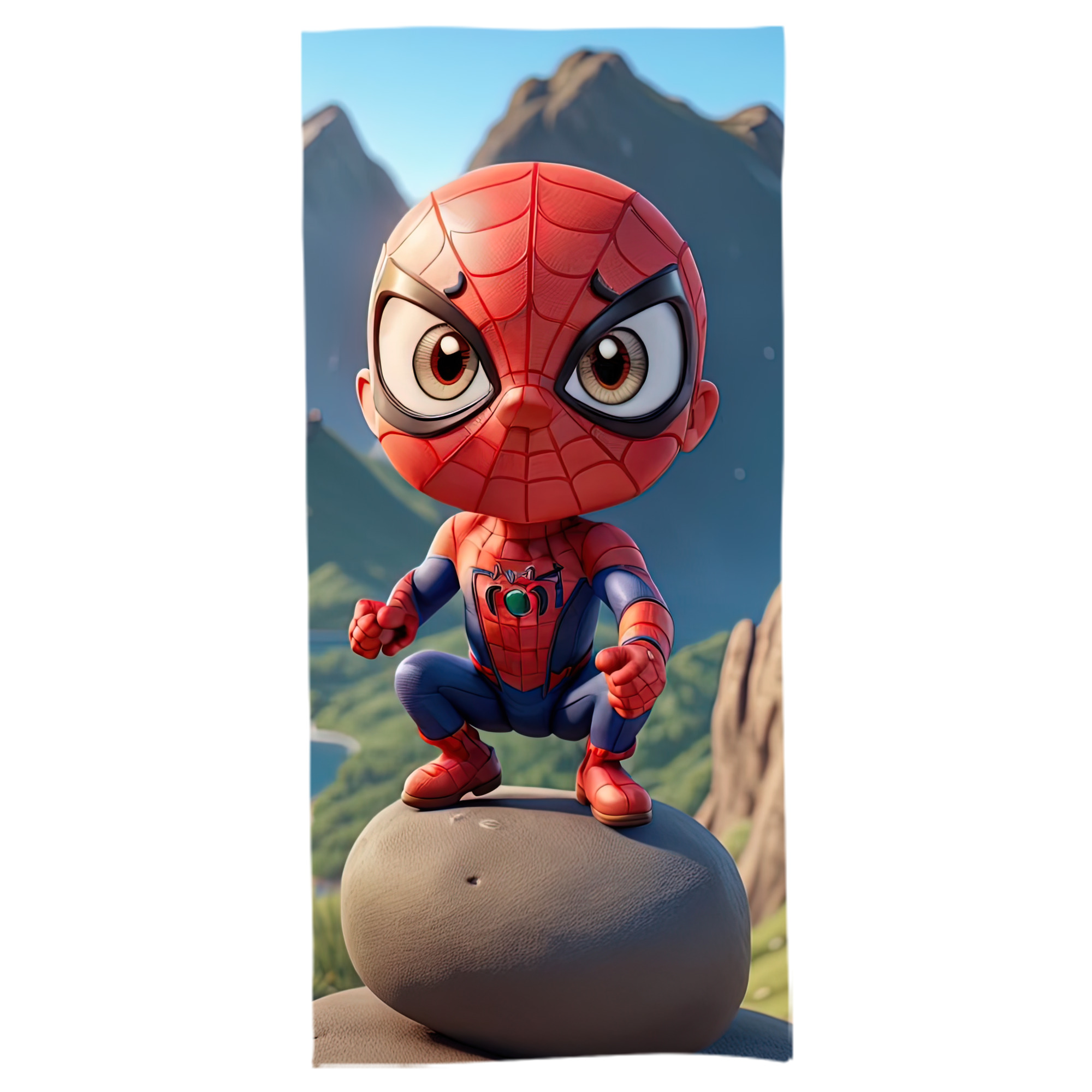 （画像用） Spider Man スパイダーマン 大判バスタオル 70×140cm 吸水速乾 柔らかい肌触り