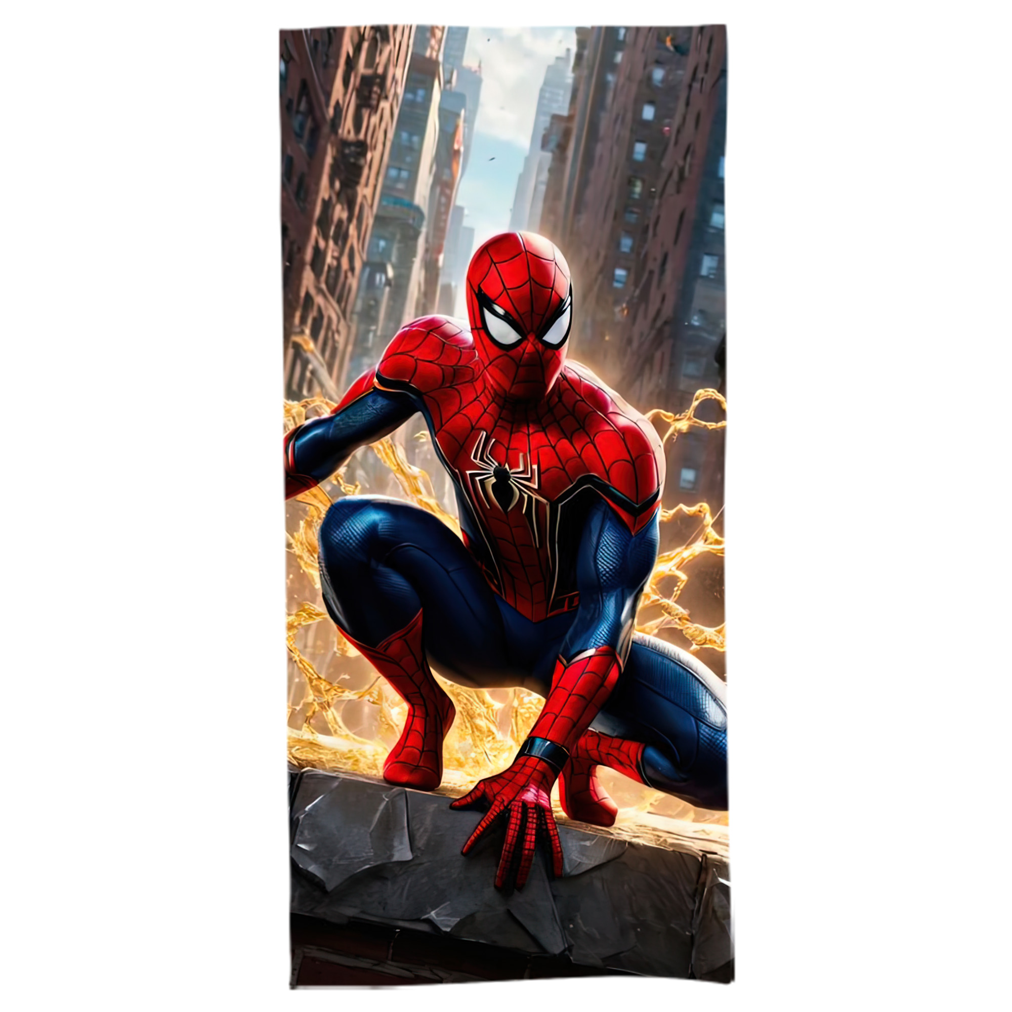 （画像用） Spider Man スパイダーマン 大判バスタオル 70×140cm 吸水速乾 柔らかい肌触り