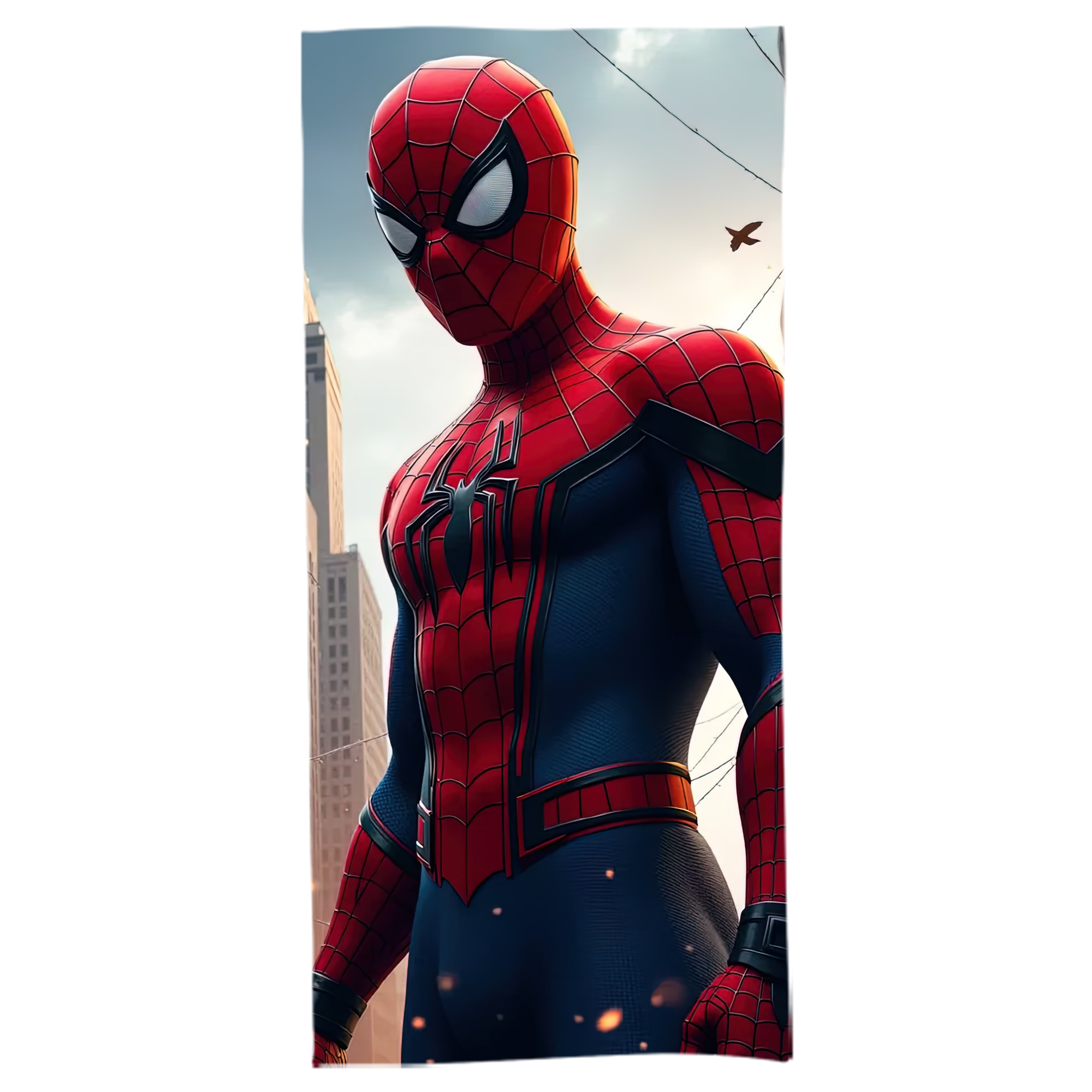 （画像用） Spider Man スパイダーマン 大判バスタオル 70×140cm 吸水速乾 柔らかい肌触り
