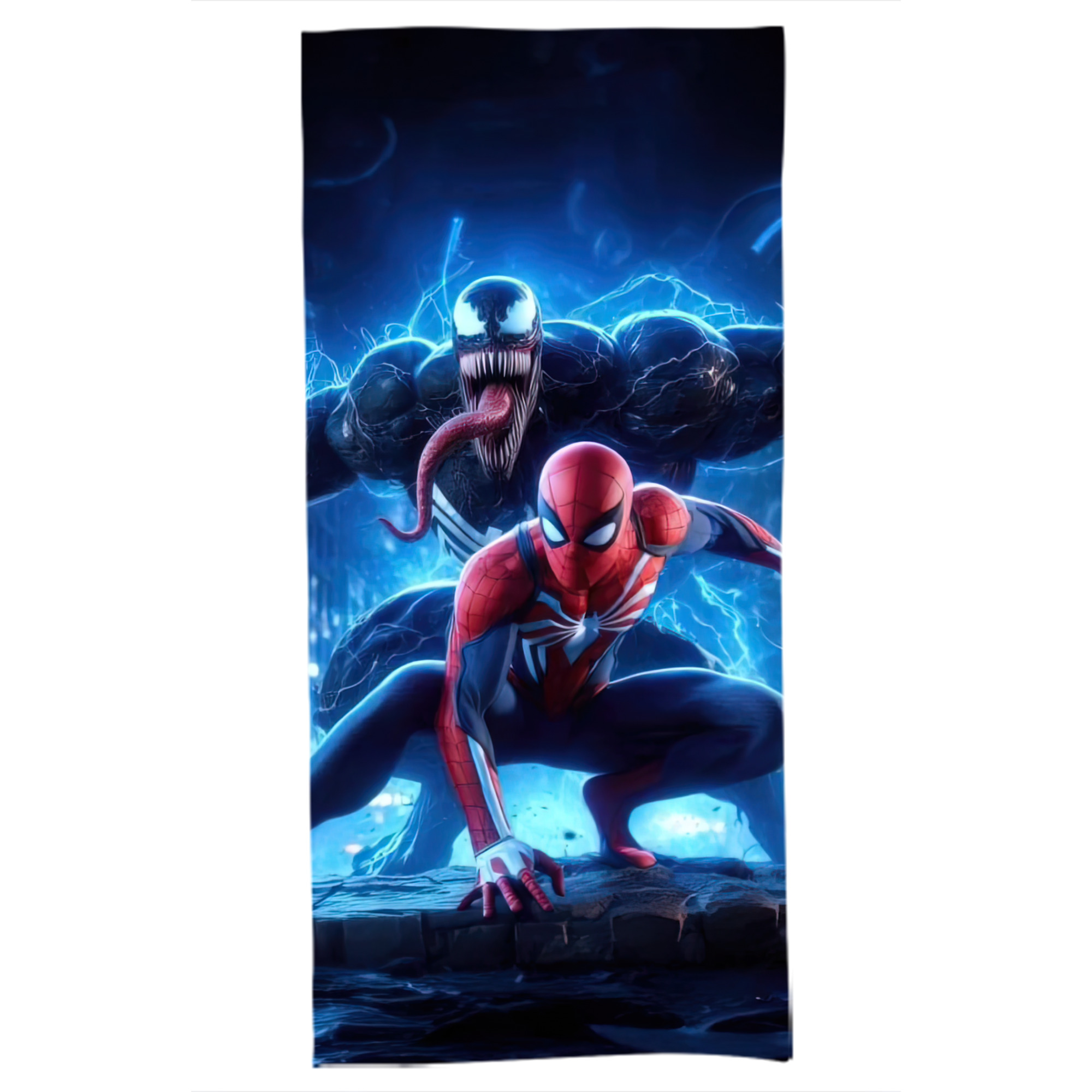 （画像用） Spider Man スパイダーマン 大判バスタオル 70×140cm 吸水速乾 柔らかい肌触り