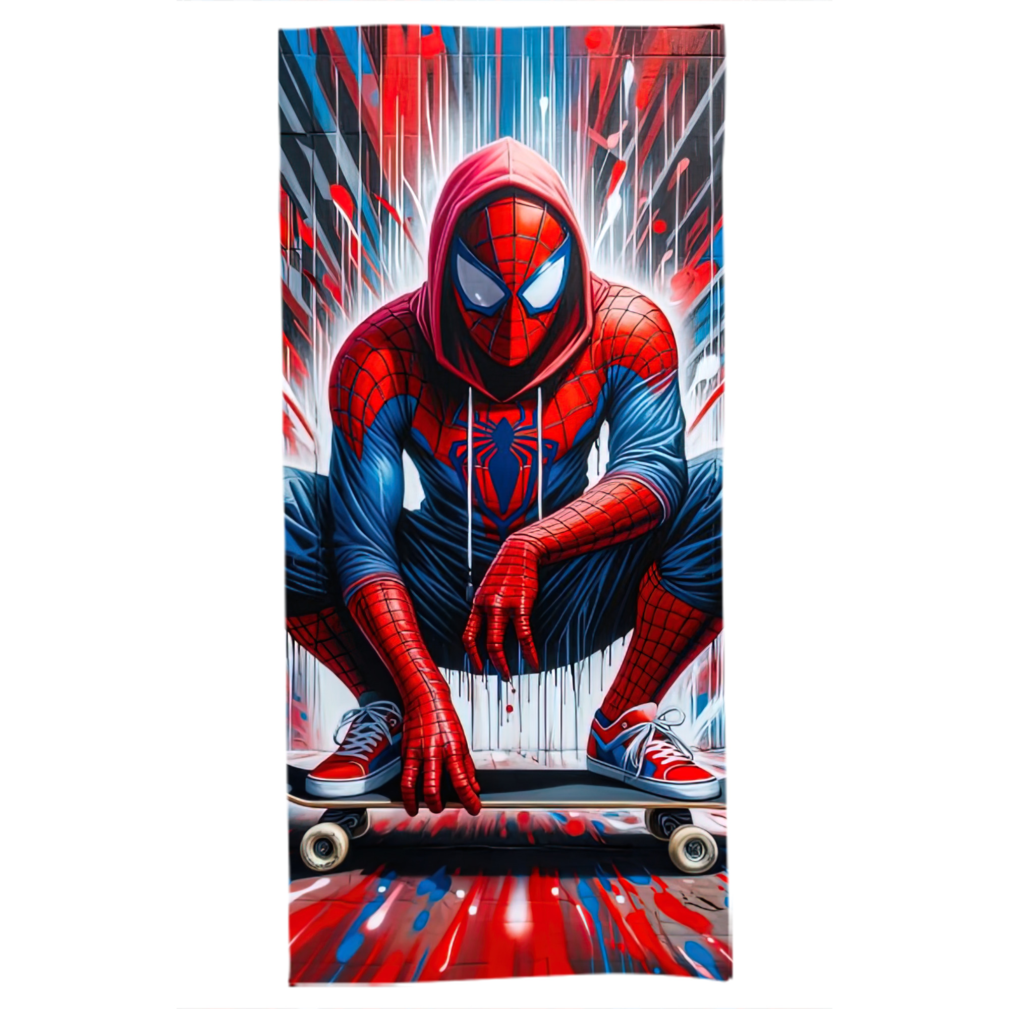 （画像用） Spider Man スパイダーマン 大判バスタオル 70×140cm 吸水速乾 柔らかい肌触り