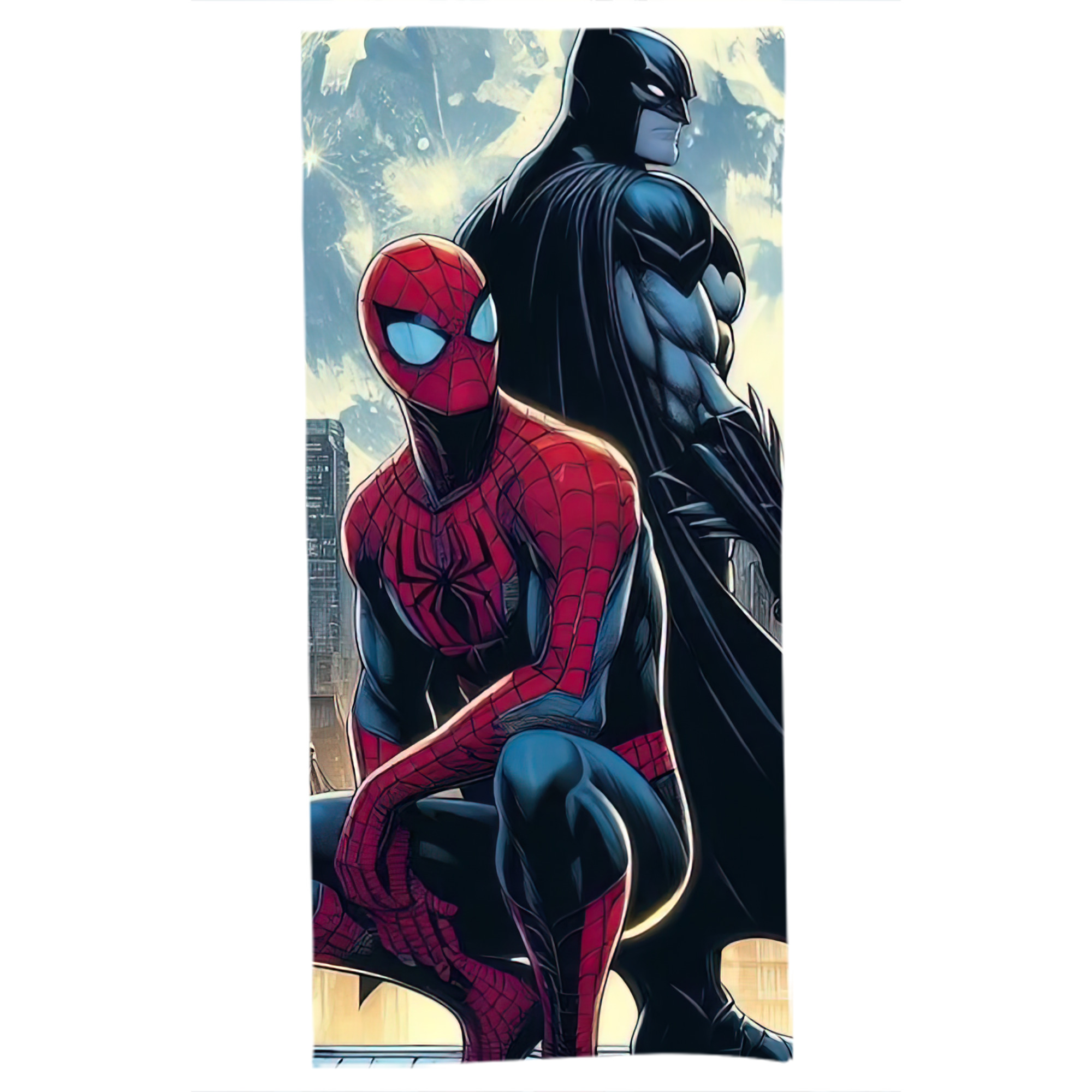 （画像用） Spider Man スパイダーマン 大判バスタオル 70×140cm 吸水速乾 柔らかい肌触り