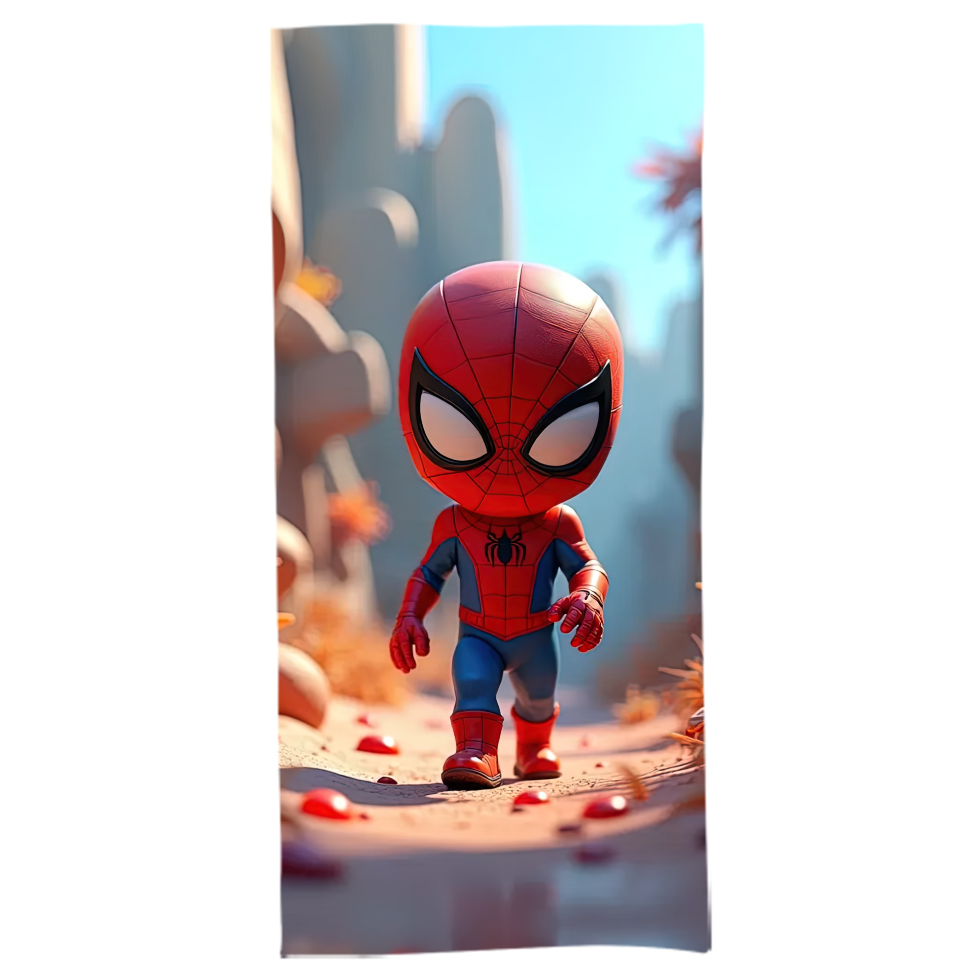 （画像用） Spider Man スパイダーマン 大判バスタオル 70×140cm 吸水速乾 柔らかい肌触り