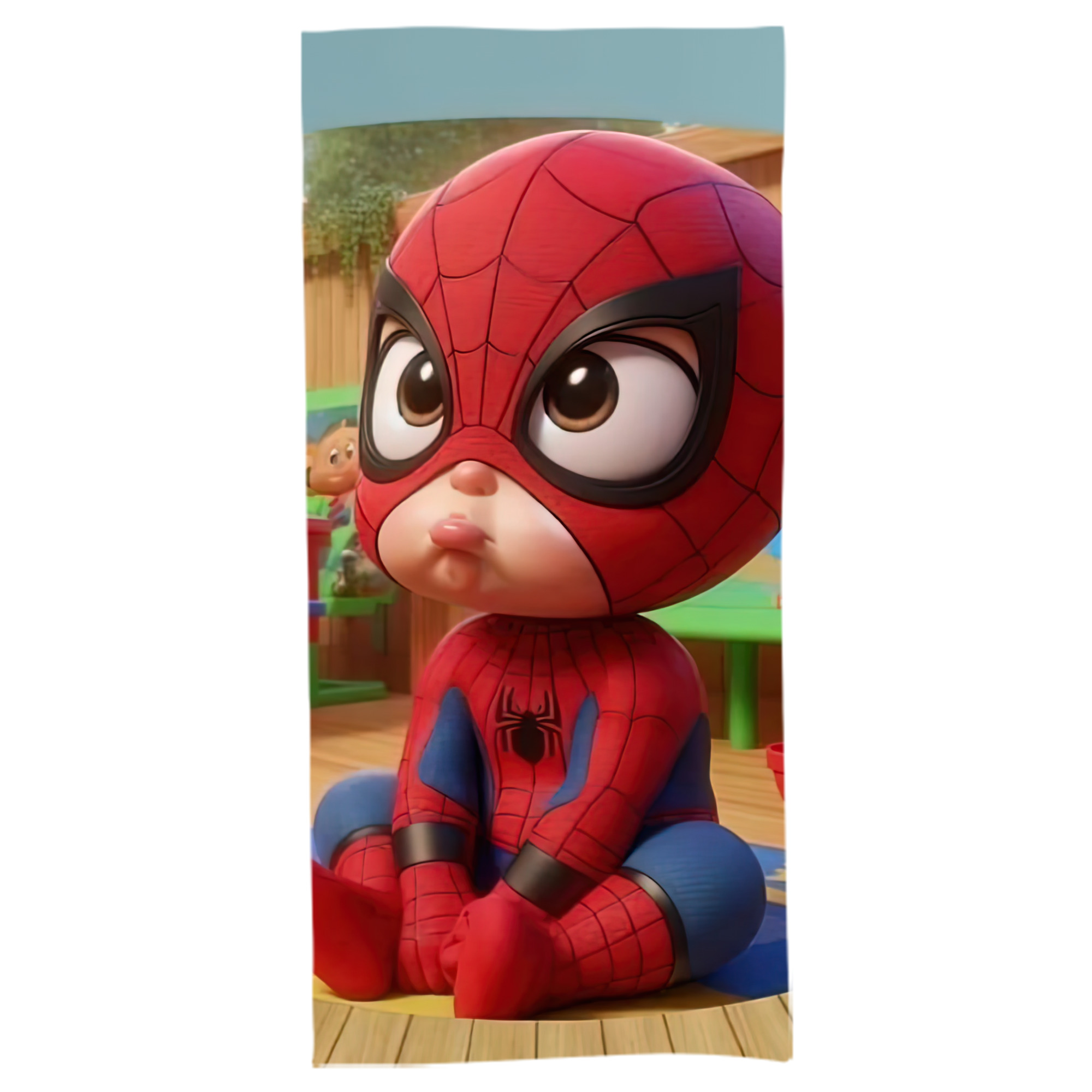 （画像用） Spider Man スパイダーマン 大判バスタオル 70×140cm 吸水速乾 柔らかい肌触り
