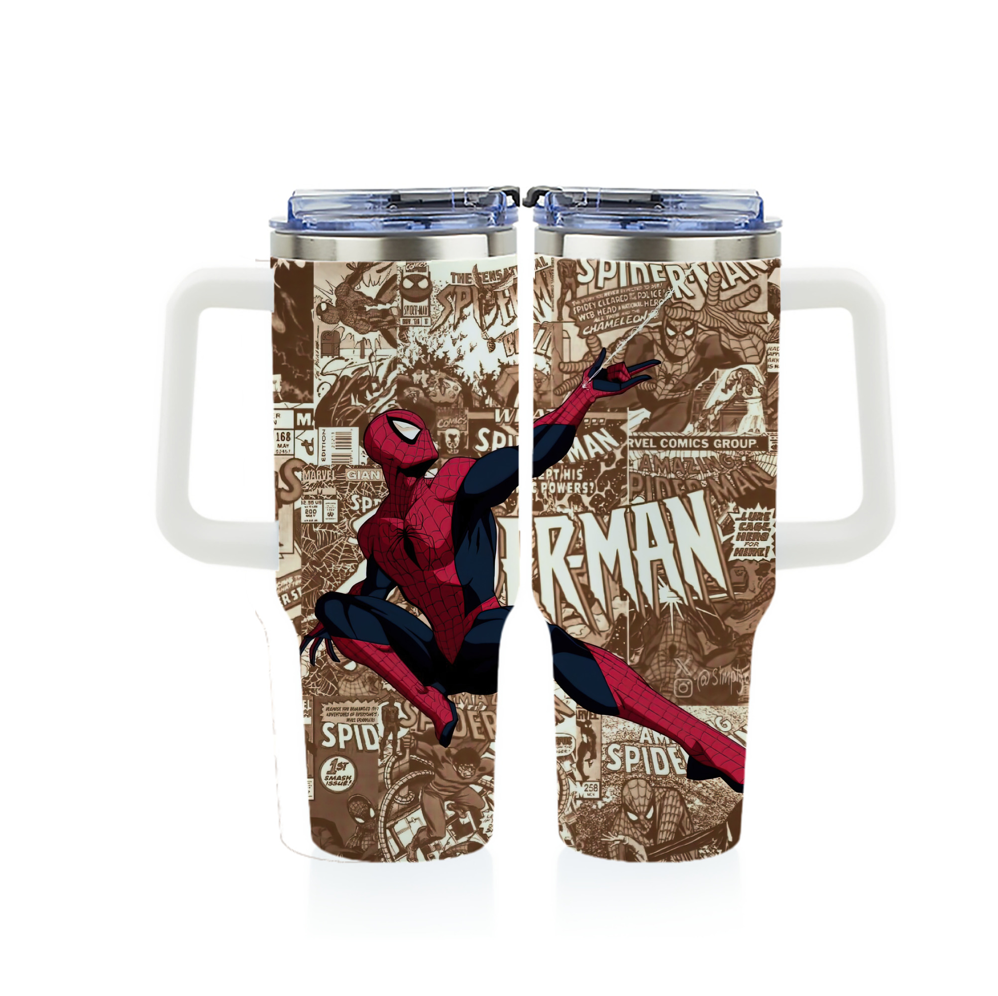 （画像用） Spider Man スパイダーマン 1200ｍLフルプリント車用タンブラー