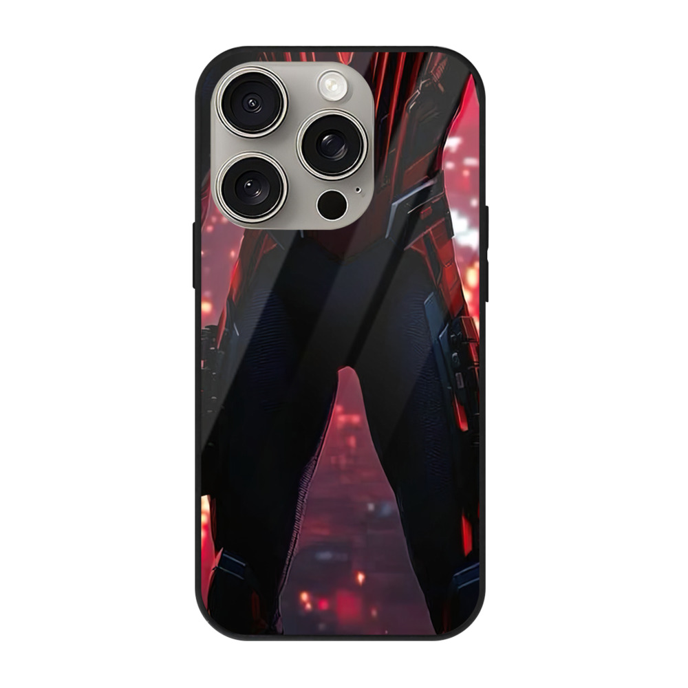 （画像用） Spider Man スパイダーマン 【iPhone15Pro対応】スマホケース 耐衝撃＆黄変防止 背面ガラス