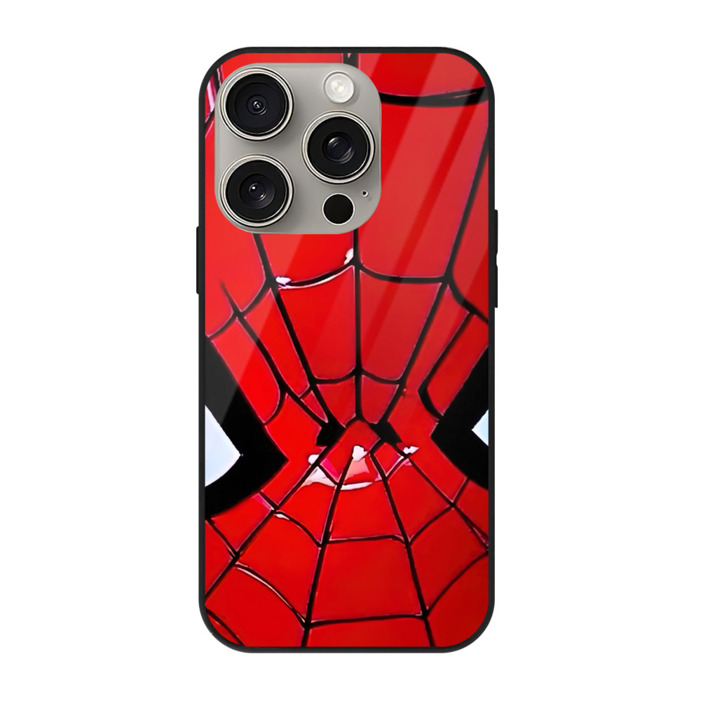 （画像用） Spider Man スパイダーマン 【iPhone15Pro対応】スマホケース 耐衝撃＆黄変防止 背面ガラス