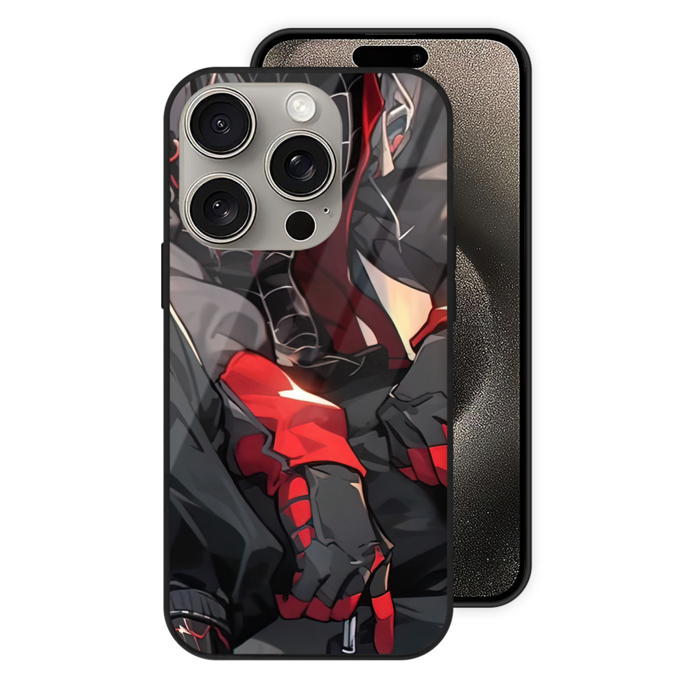 Spider Man スパイダーマン 【iPhone15Pro対応】スマホケース 耐衝撃＆黄変防止 背面ガラス