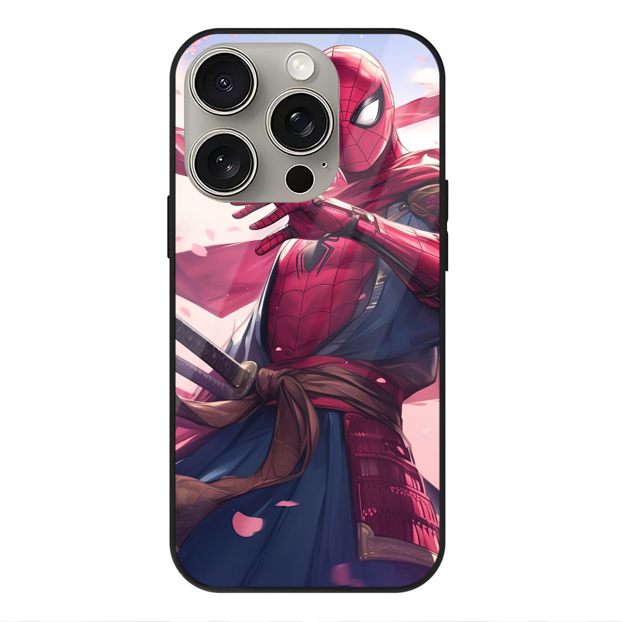 Spider Man スパイダーマン 【iPhone15Pro対応】スマホケース 耐衝撃＆黄変防止 背面ガラス
