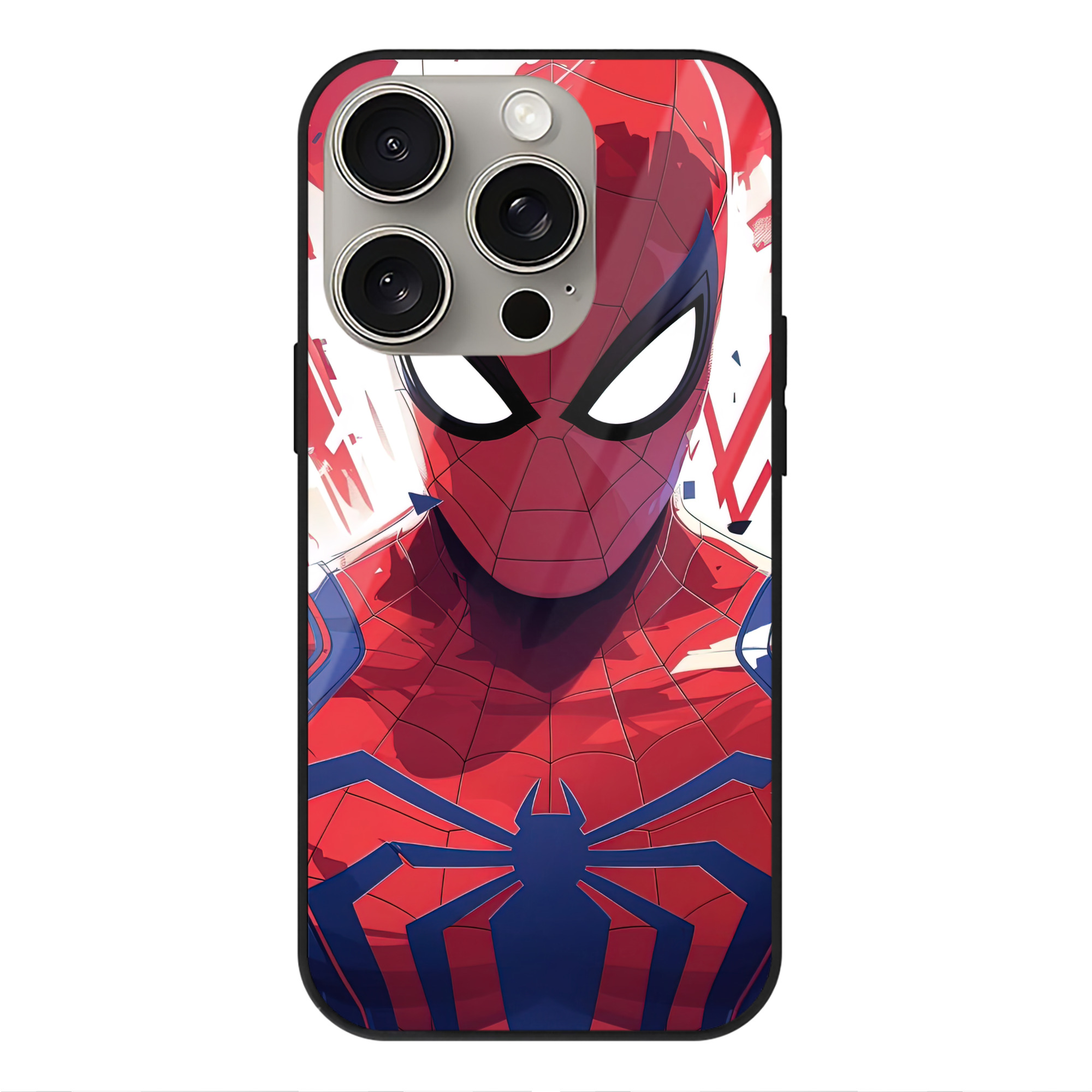 Spider Man スパイダーマン 【iPhone15Pro対応】スマホケース 耐衝撃＆黄変防止 背面ガラス