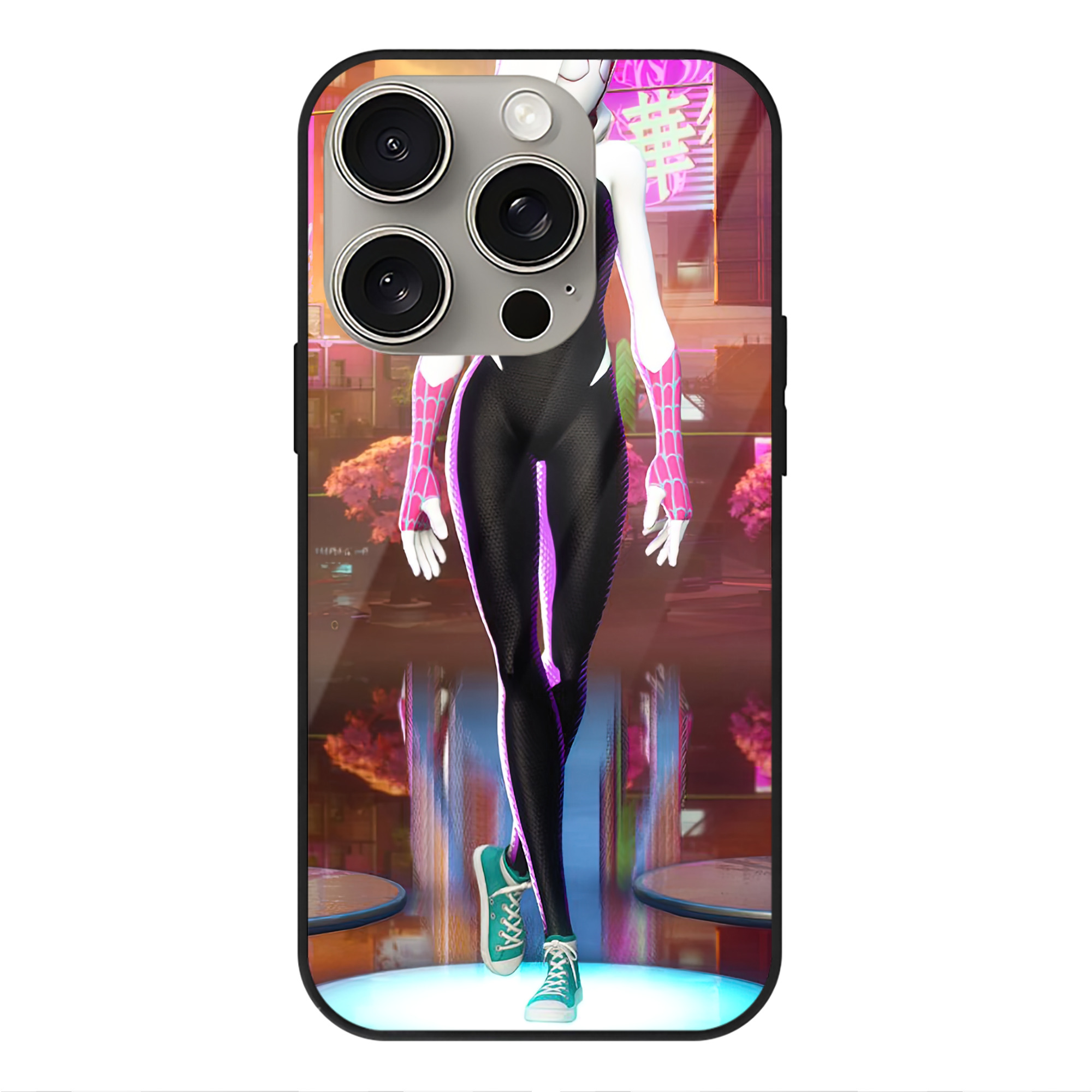 Spider Man スパイダーマン 【iPhone15Pro対応】スマホケース 耐衝撃＆黄変防止 背面ガラス