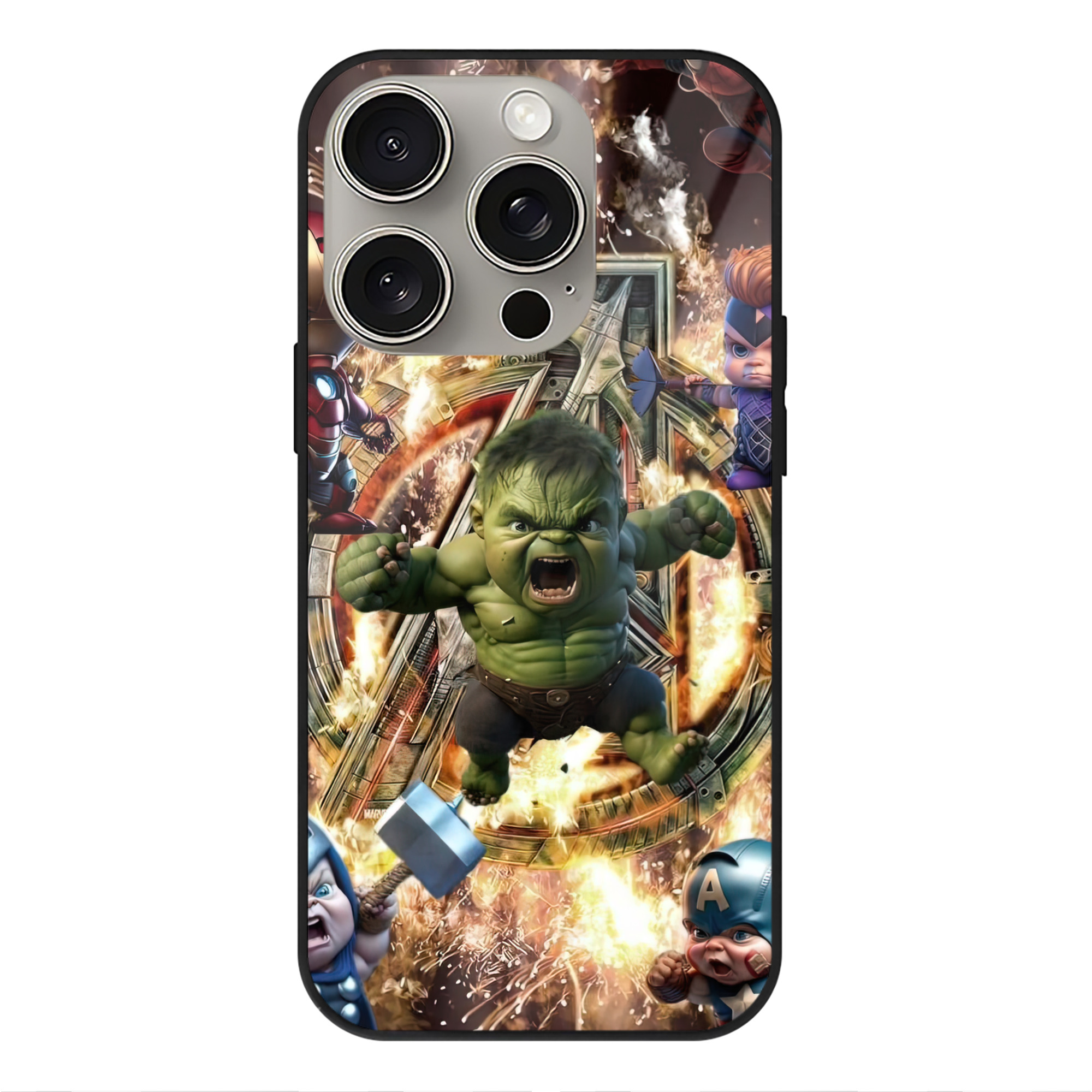 Spider Man スパイダーマン 【iPhone15Pro対応】スマホケース 耐衝撃＆黄変防止 背面ガラス