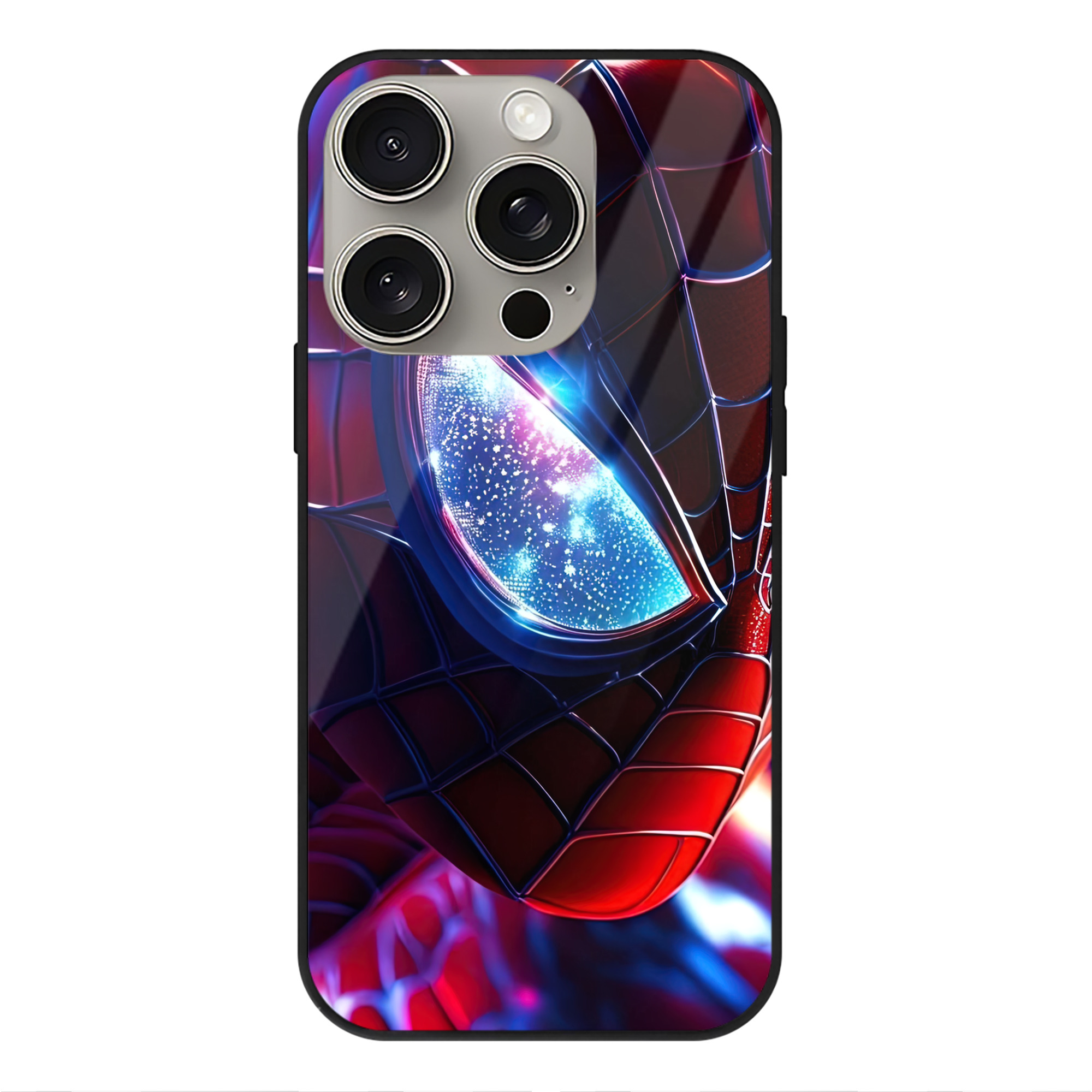 Spider Man スパイダーマン 【iPhone15Pro対応】スマホケース 耐衝撃＆黄変防止 背面ガラス