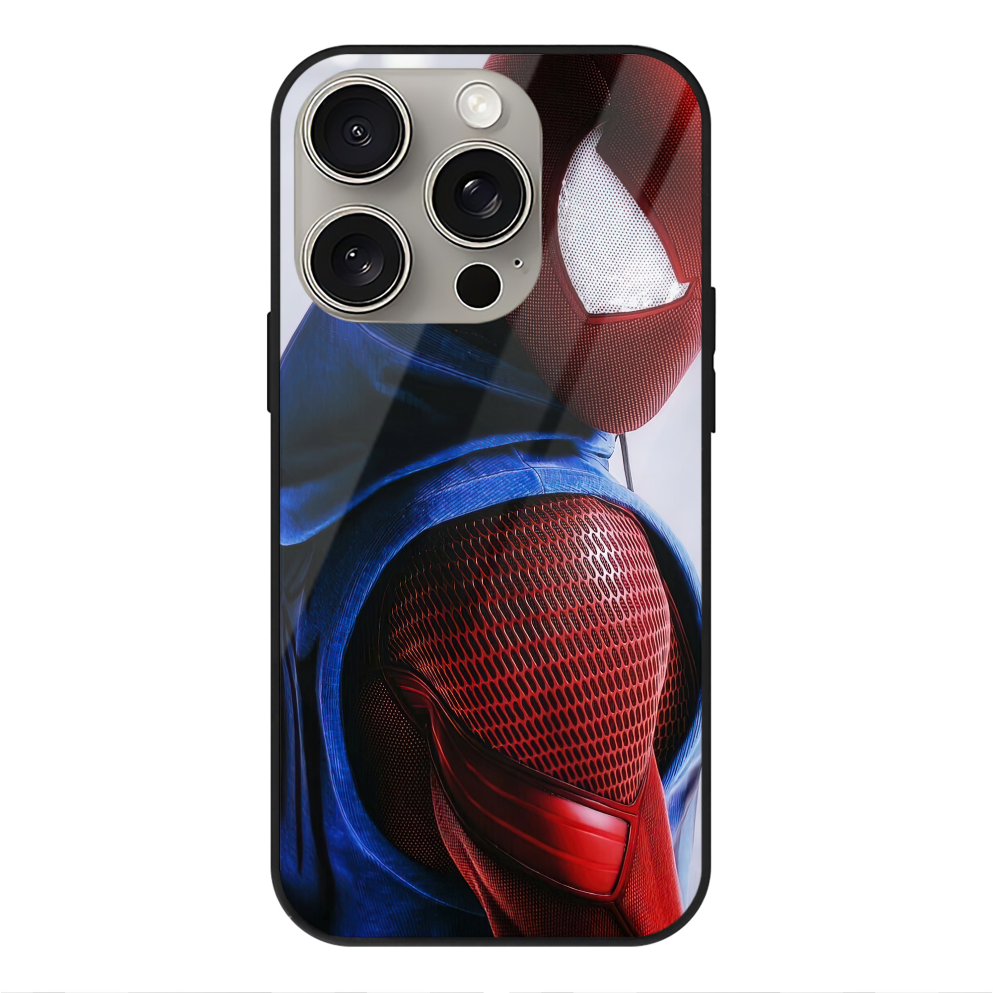 Spider Man スパイダーマン 【iPhone15Pro対応】スマホケース 耐衝撃＆黄変防止 背面ガラス