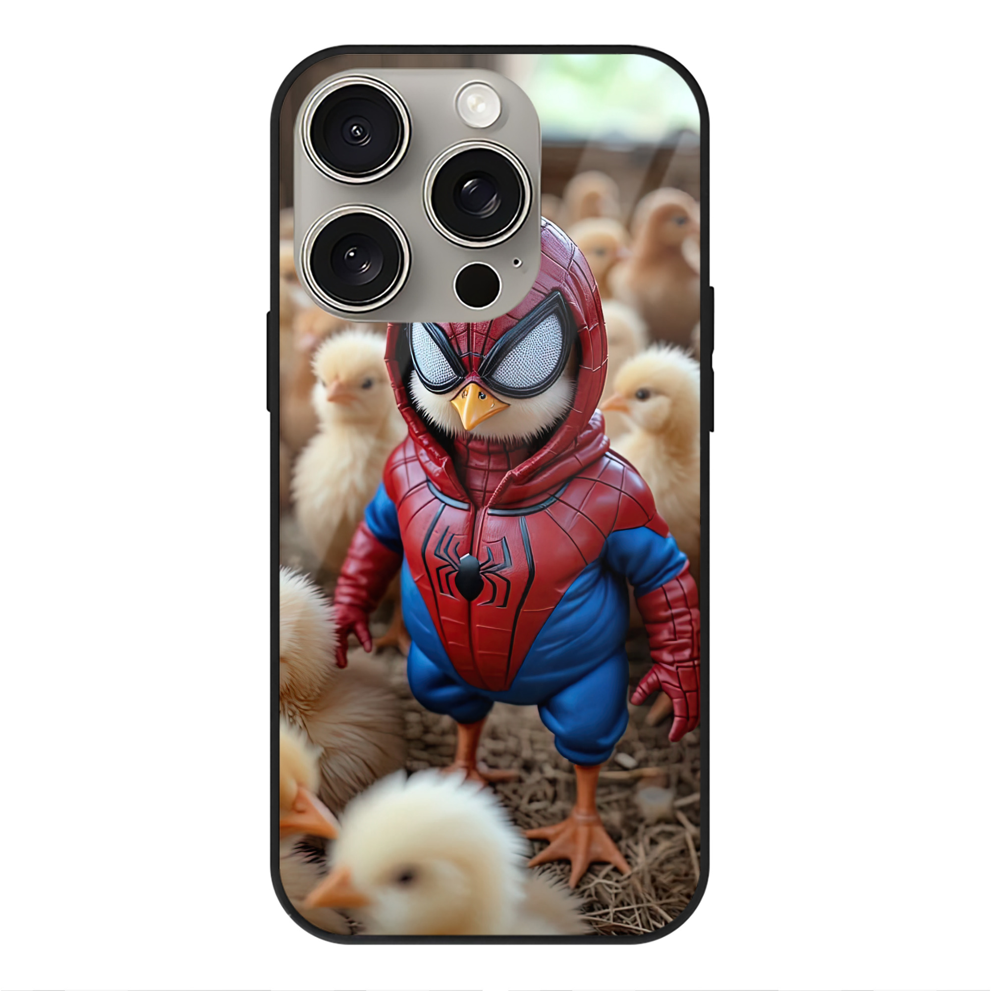 Spider Man スパイダーマン 【iPhone15Pro対応】スマホケース 耐衝撃＆黄変防止 背面ガラス