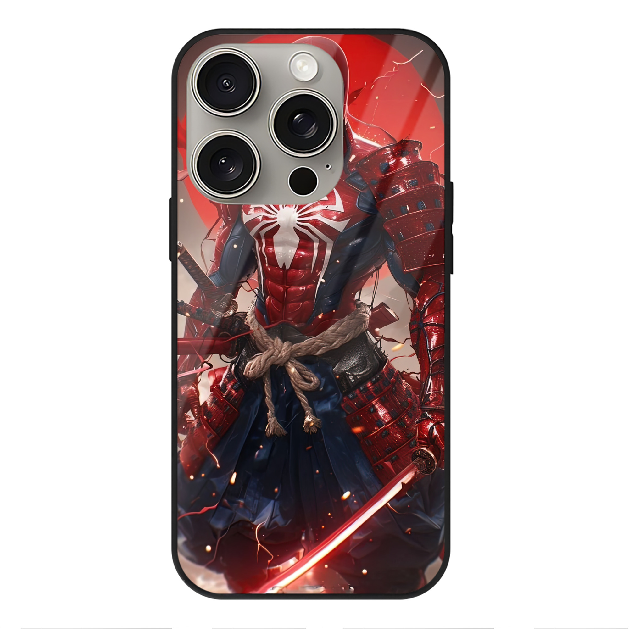 （画像用） Spider Man スパイダーマン 【iPhone15Pro対応】スマホケース 耐衝撃＆黄変防止 背面ガラス