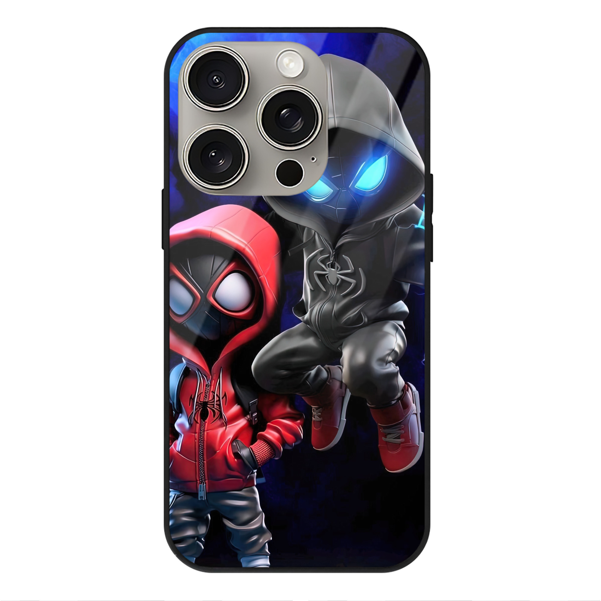 （画像用） Spider Man スパイダーマン 【iPhone15Pro対応】スマホケース 耐衝撃＆黄変防止 背面ガラス