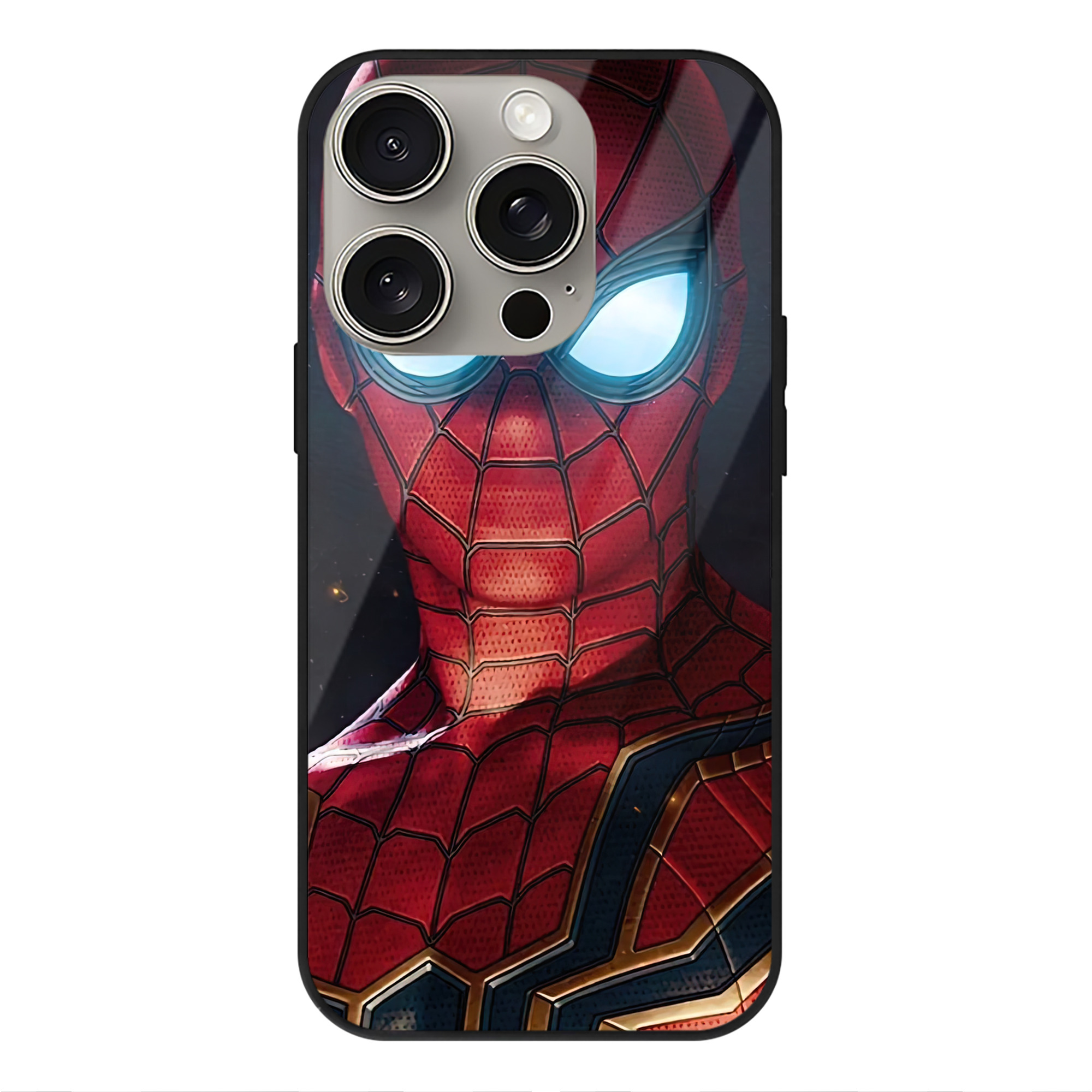 Spider Man スパイダーマン 【iPhone15Pro対応】スマホケース 耐衝撃＆黄変防止 背面ガラス