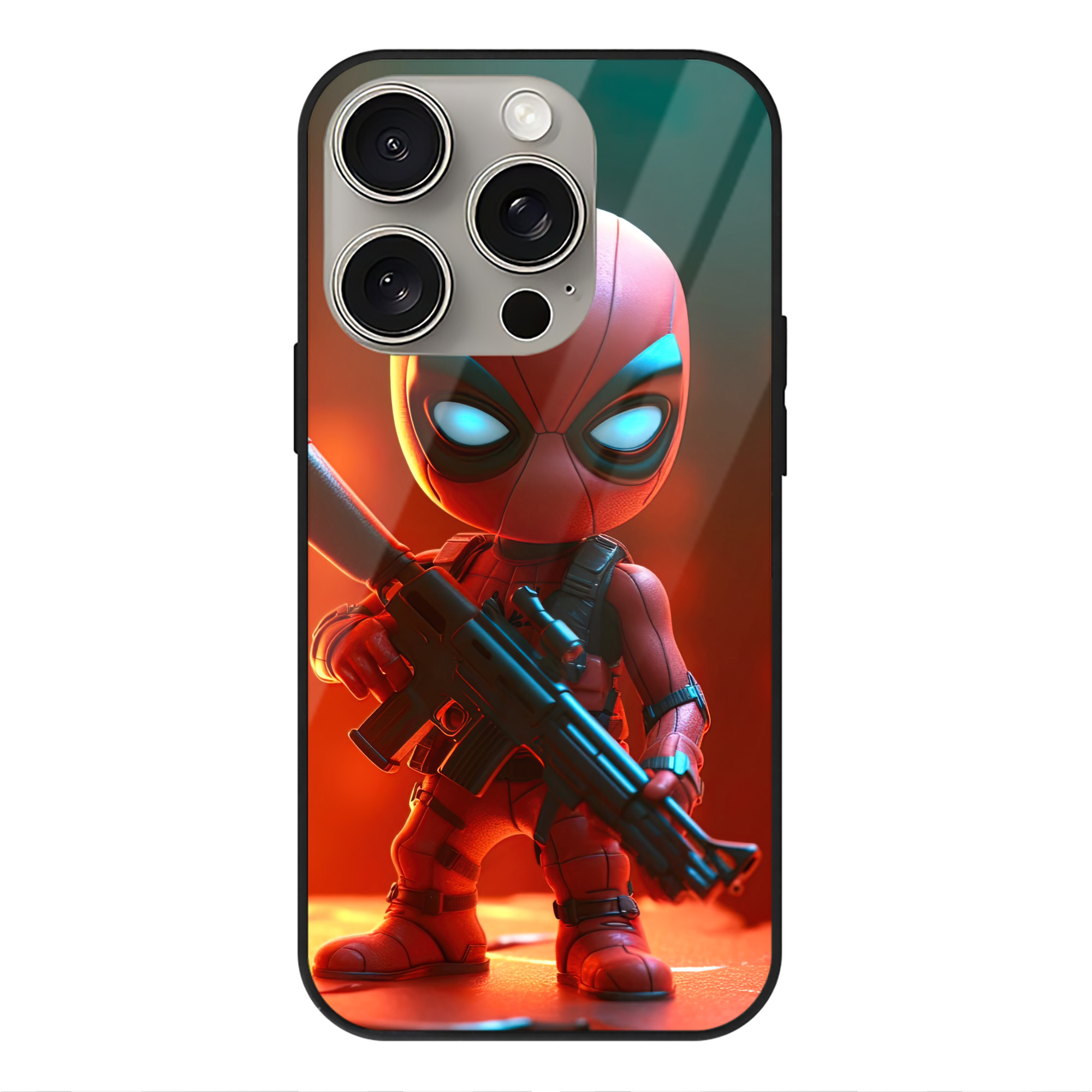 Spider Man スパイダーマン 【iPhone15Pro対応】スマホケース 耐衝撃＆黄変防止 背面ガラス